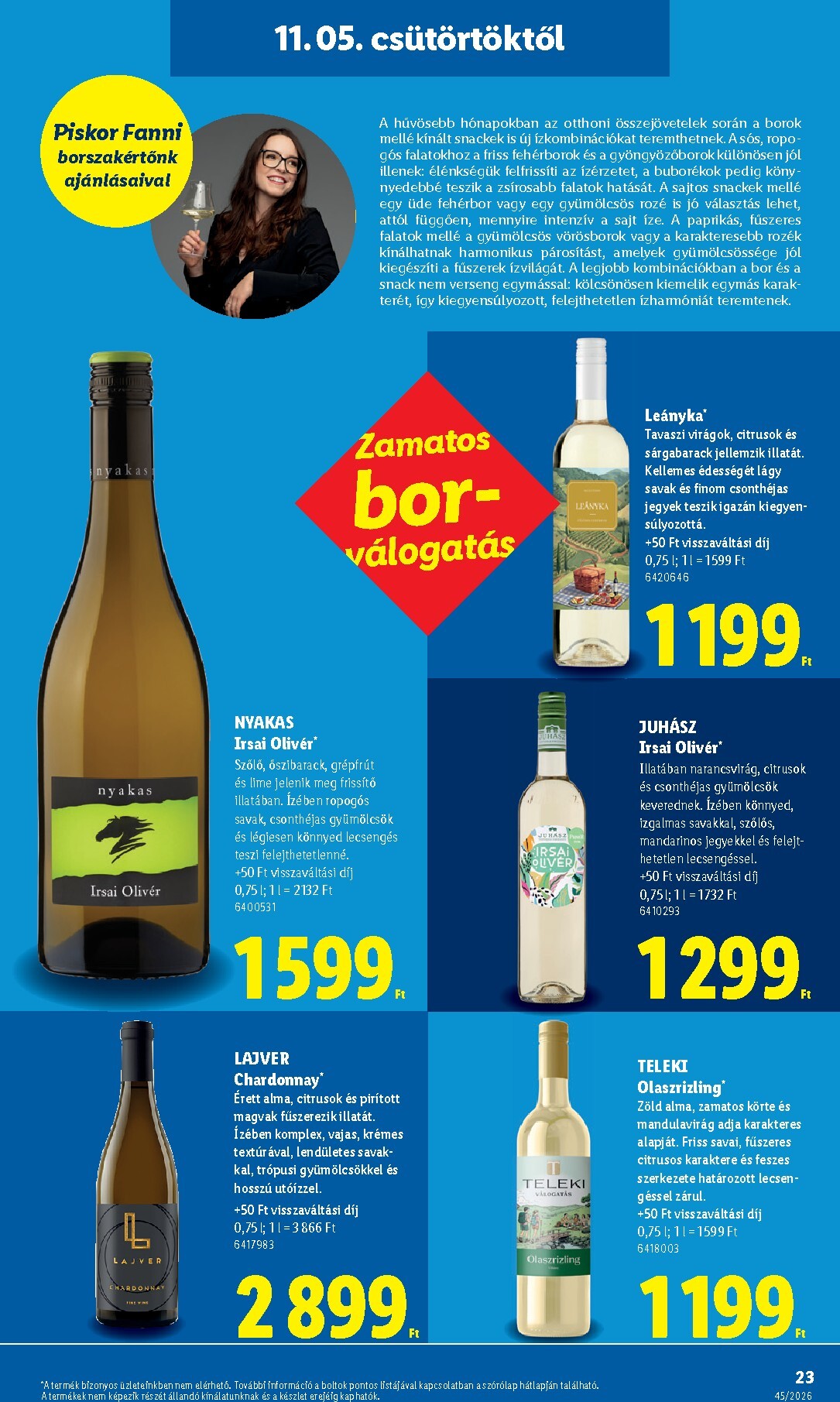 lidl - Lidl hirdetmény a következő hétre csütörtöktől 2026.11.05.-tól szerdától 2026.11.11.-ig - page: 23