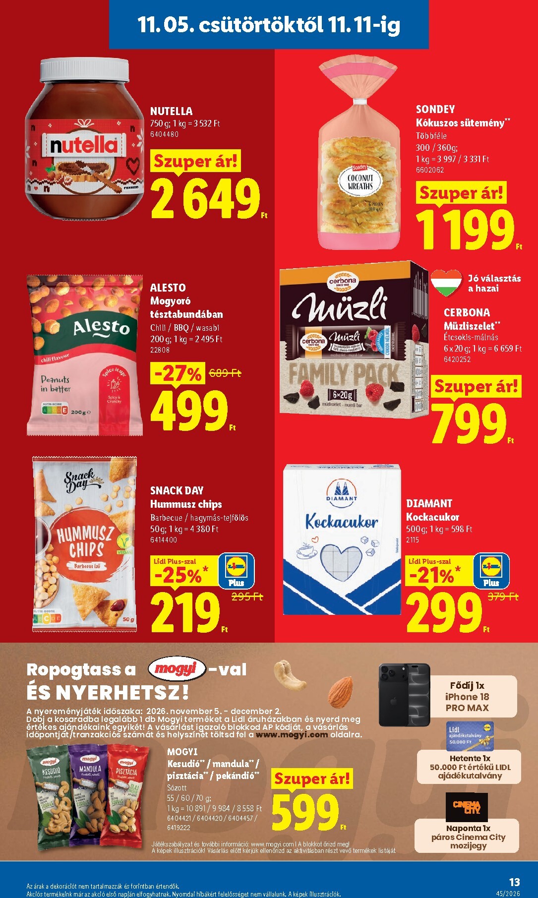 lidl - Lidl hirdetmény a következő hétre csütörtöktől 2026.11.05.-tól szerdától 2026.11.11.-ig - page: 13