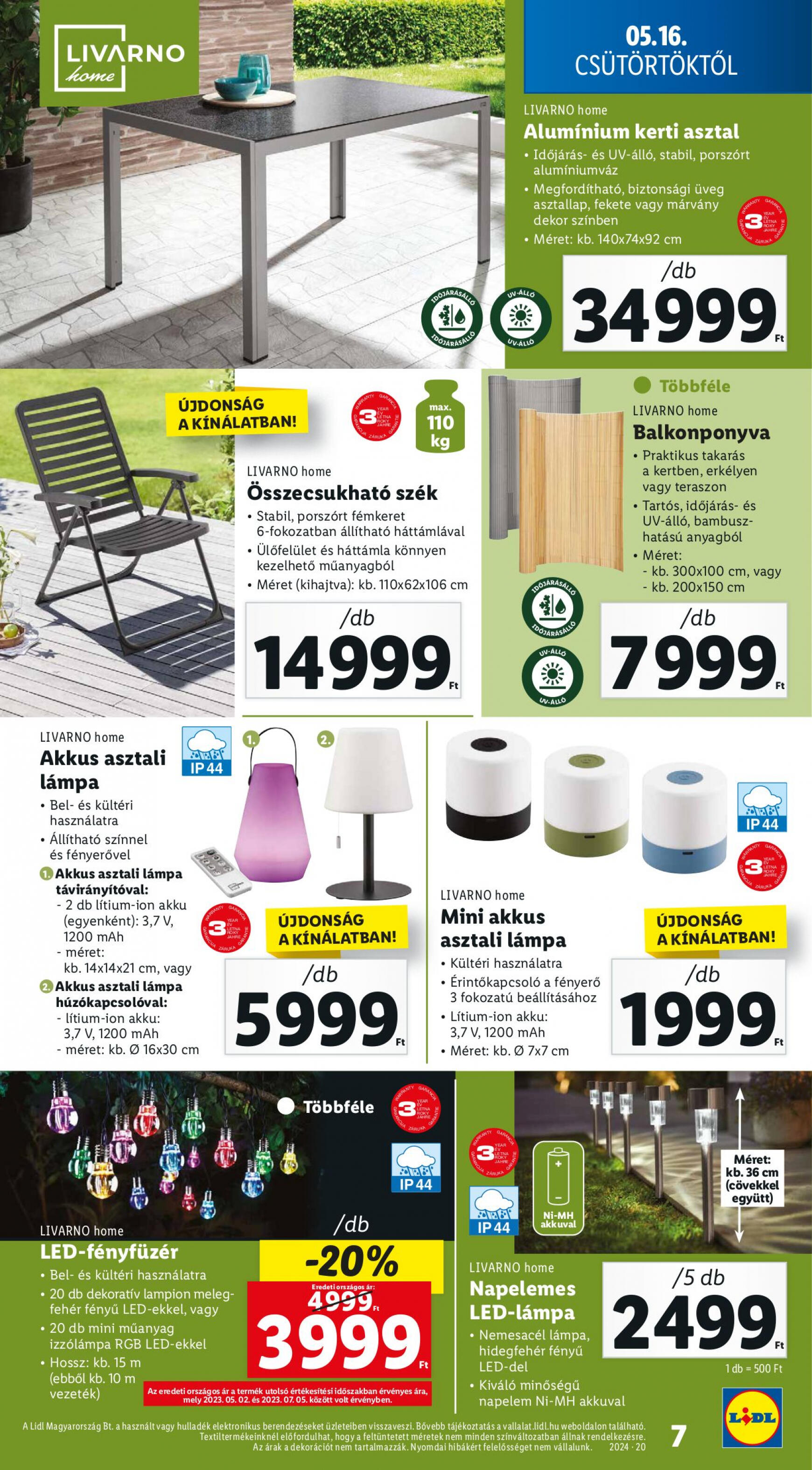 lidl - Aktuális újság Lidl - Nonfood kínálatunk 05.16. - 05.22. - page: 7