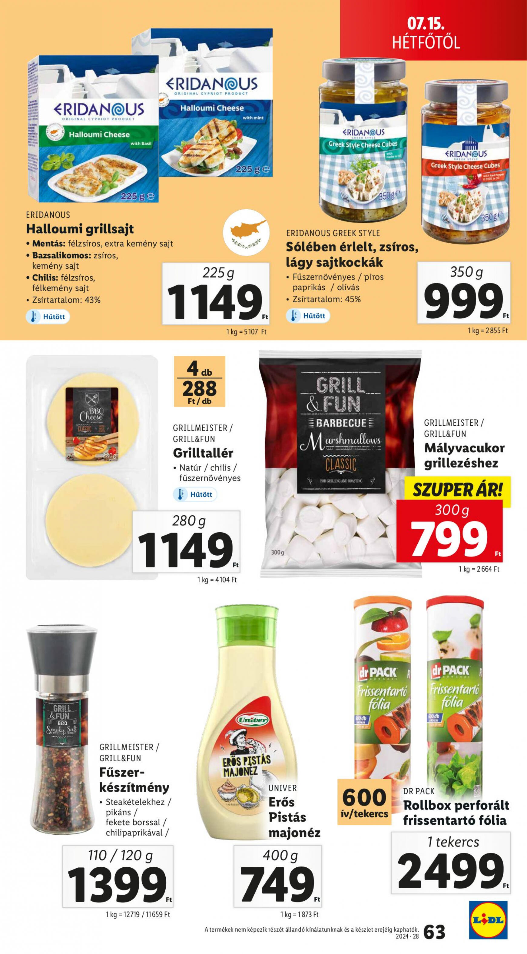 lidl - Aktuális újság Lidl 07.11. - 07.17. - page: 63