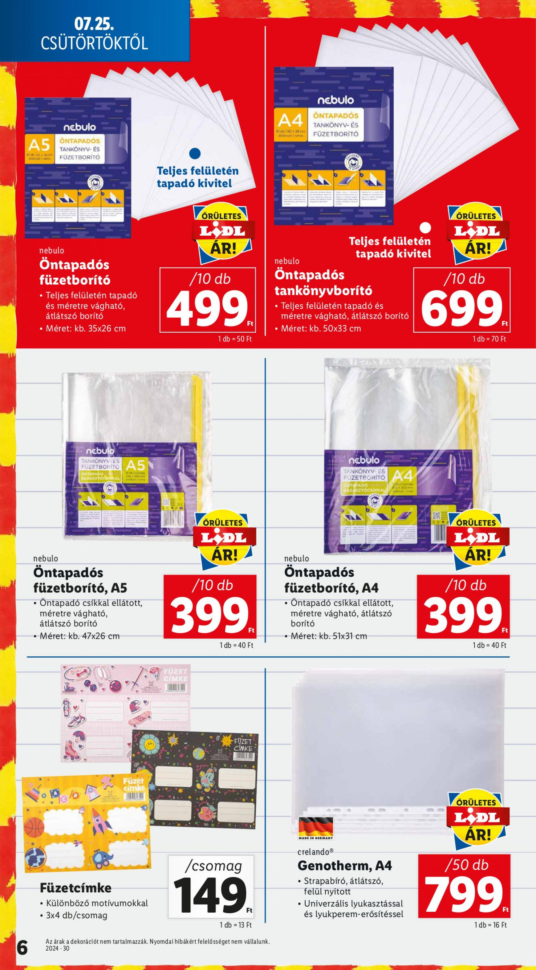 lidl - Aktuális újság Lidl 07.25. - 07.31. - page: 6