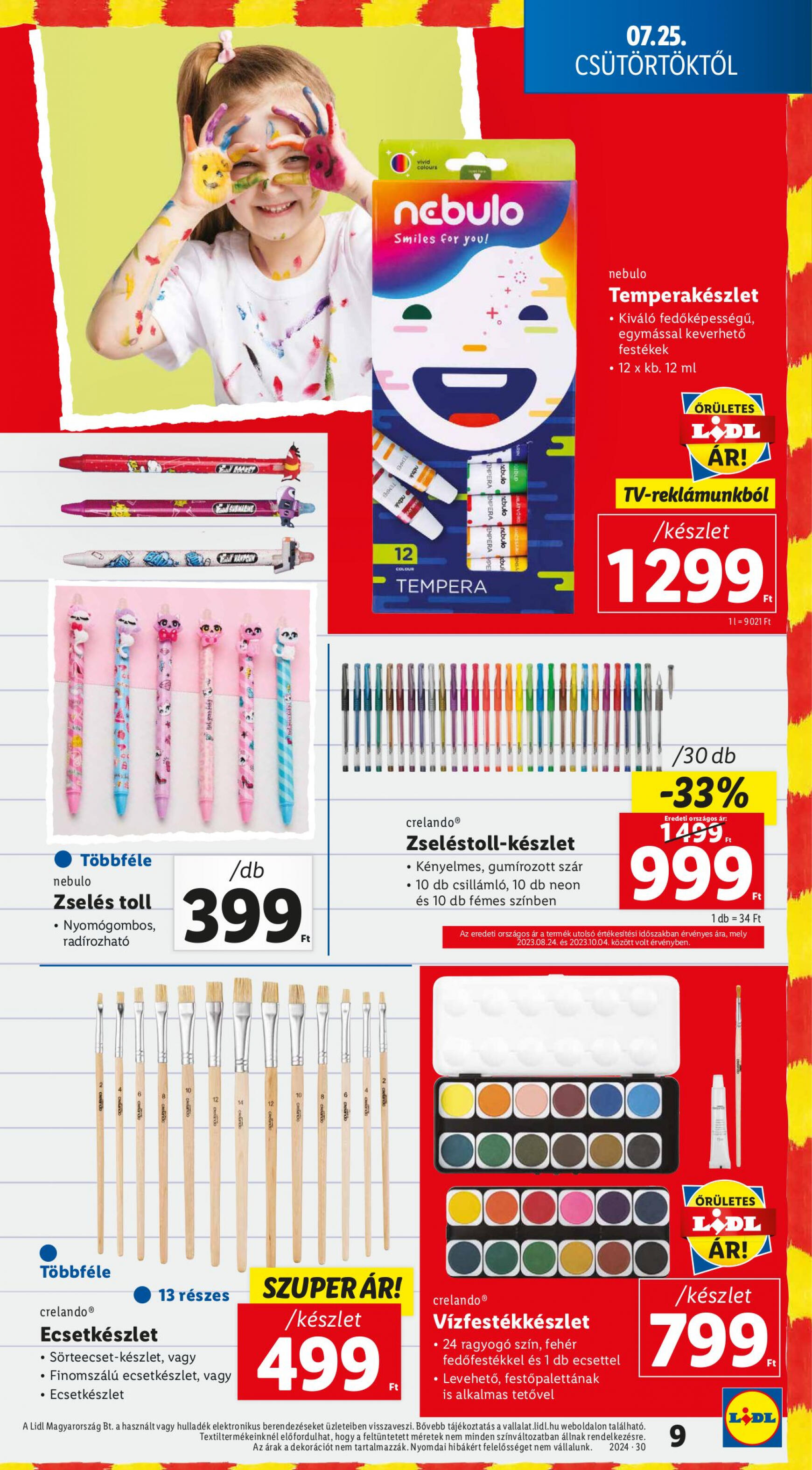 lidl - Aktuális újság Lidl 07.25. - 07.31. - page: 9