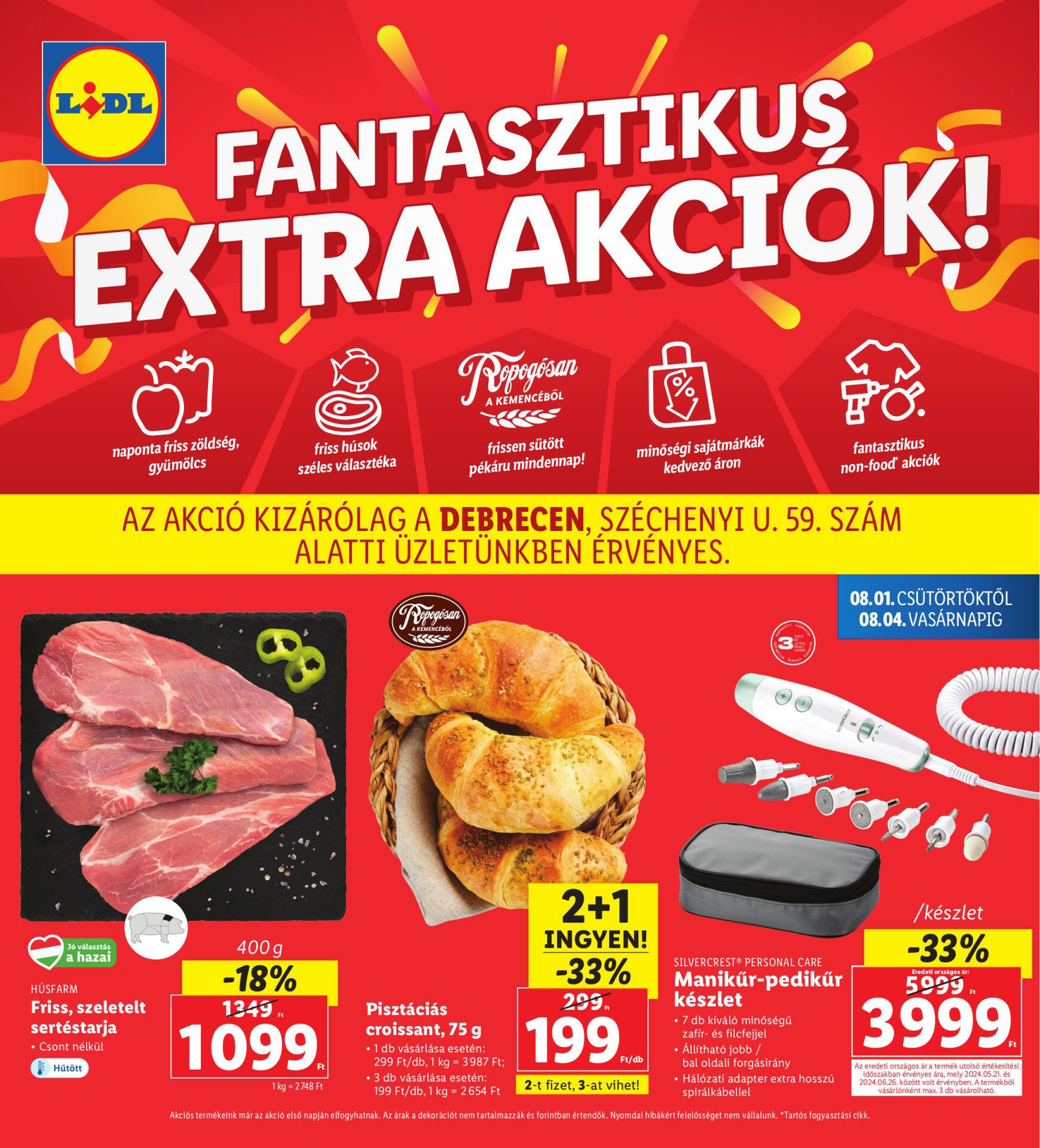 lidl - Aktuális újság Lidl - Debrecen 08.01. - 08.04. - page: 1