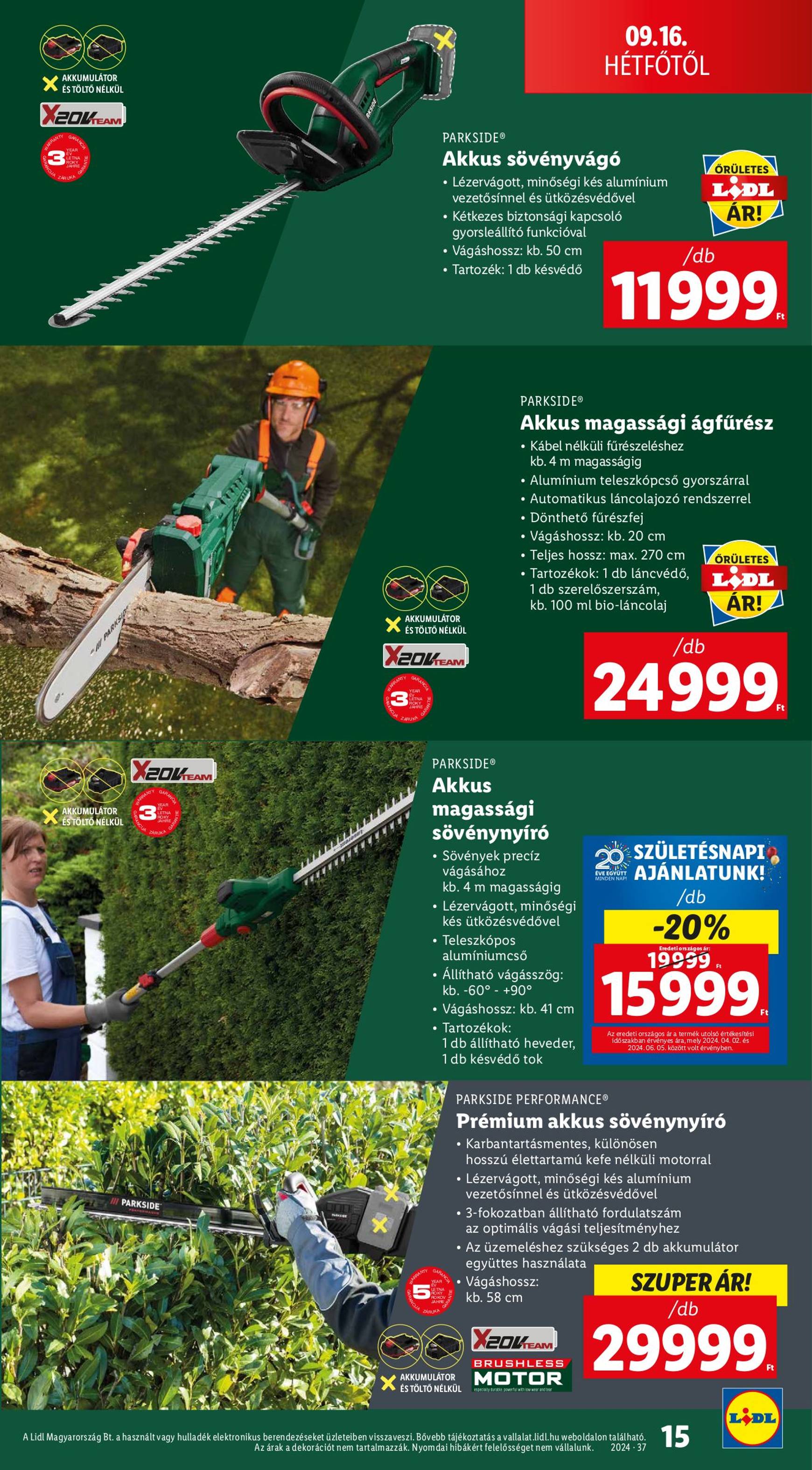 lidl - Aktuális újság Lidl 09.12. - 09.18. - page: 15