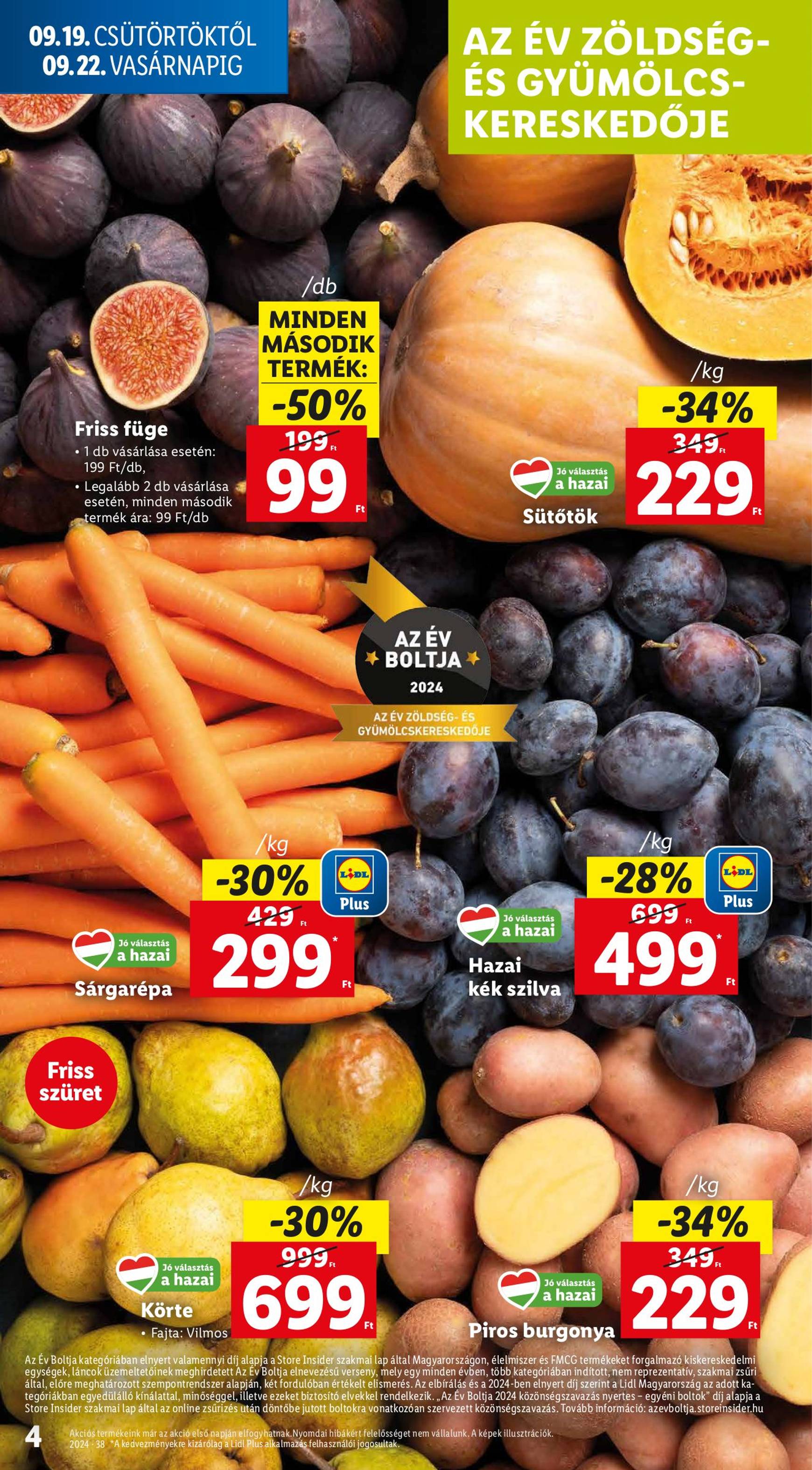 lidl - Aktuális újság Lidl 09.19. - 09.25. - page: 4