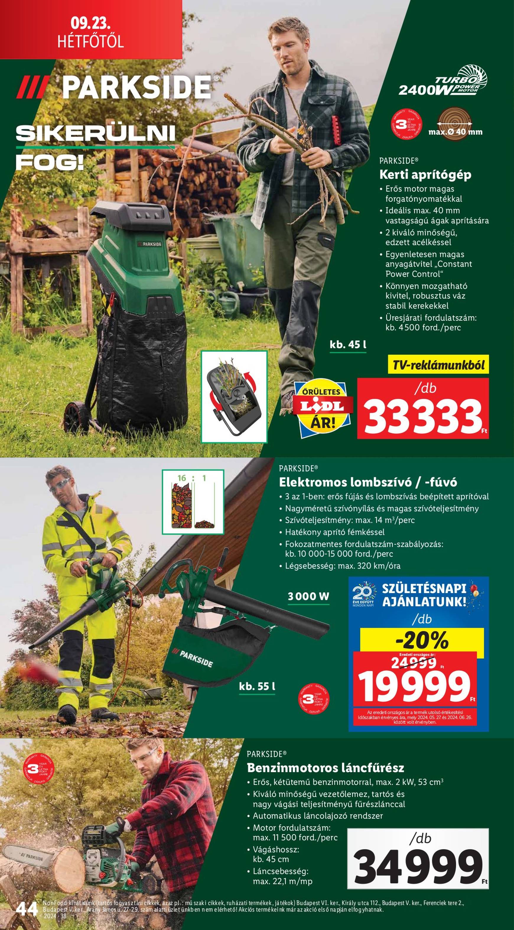 lidl - Aktuális újság Lidl 09.19. - 09.25. - page: 44