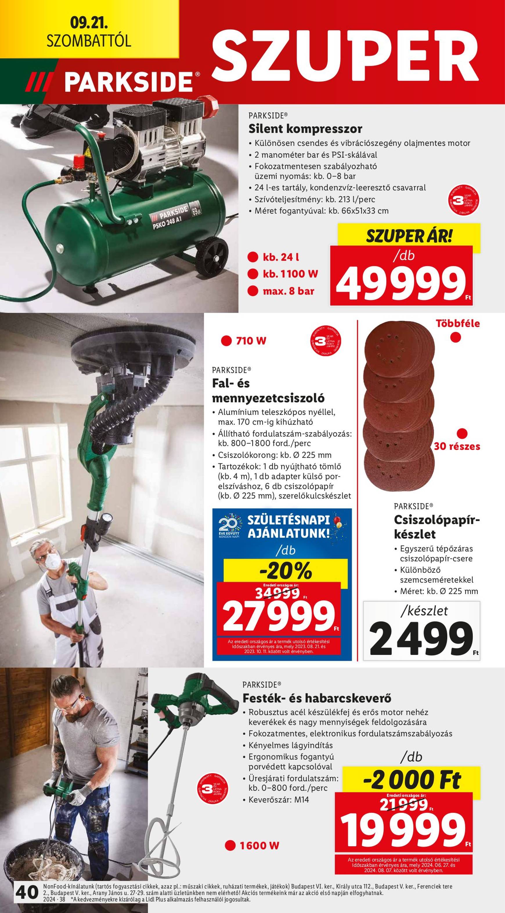 lidl - Aktuális újság Lidl 09.19. - 09.25. - page: 40