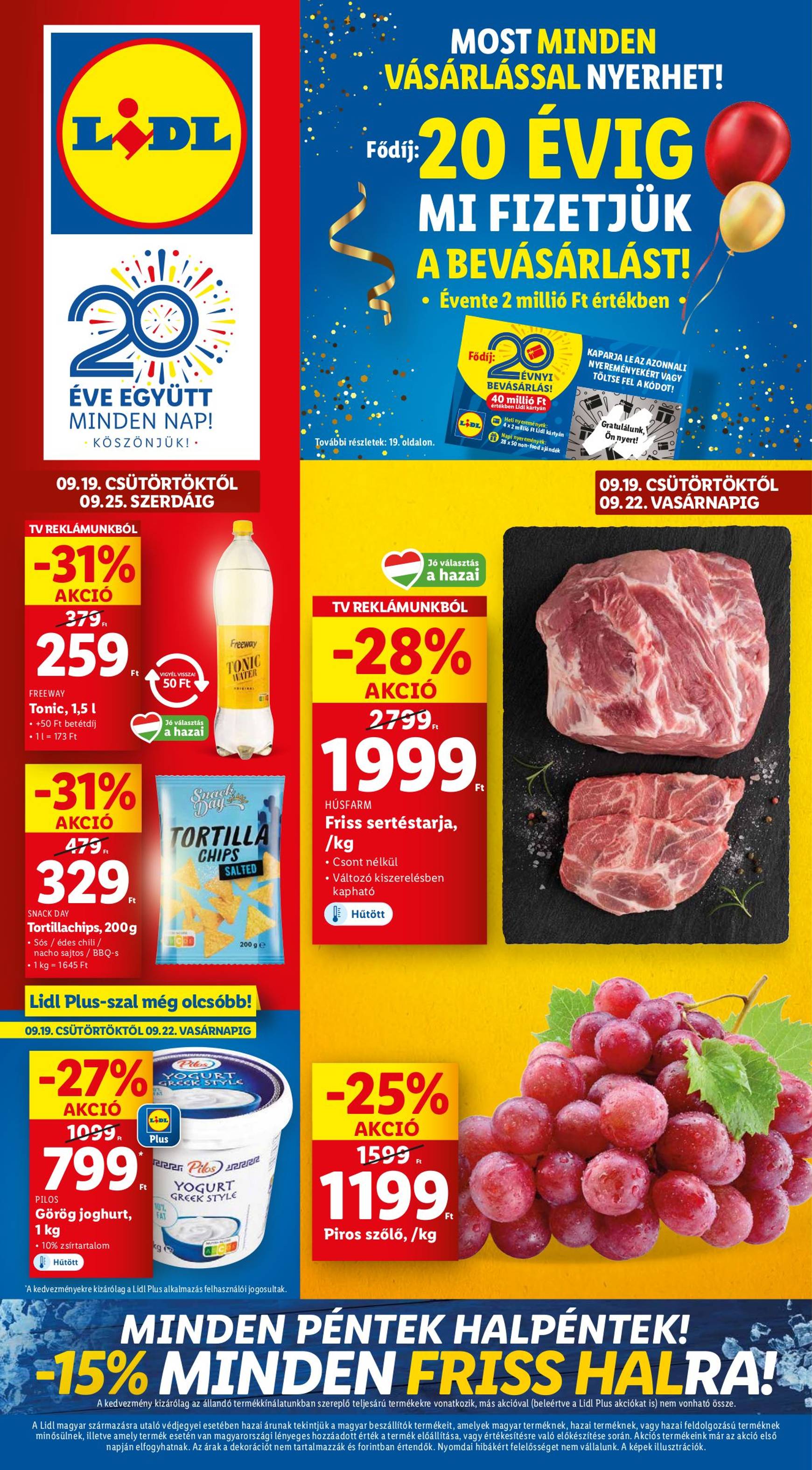 lidl - Aktuális újság Lidl 09.19. - 09.25. - page: 1