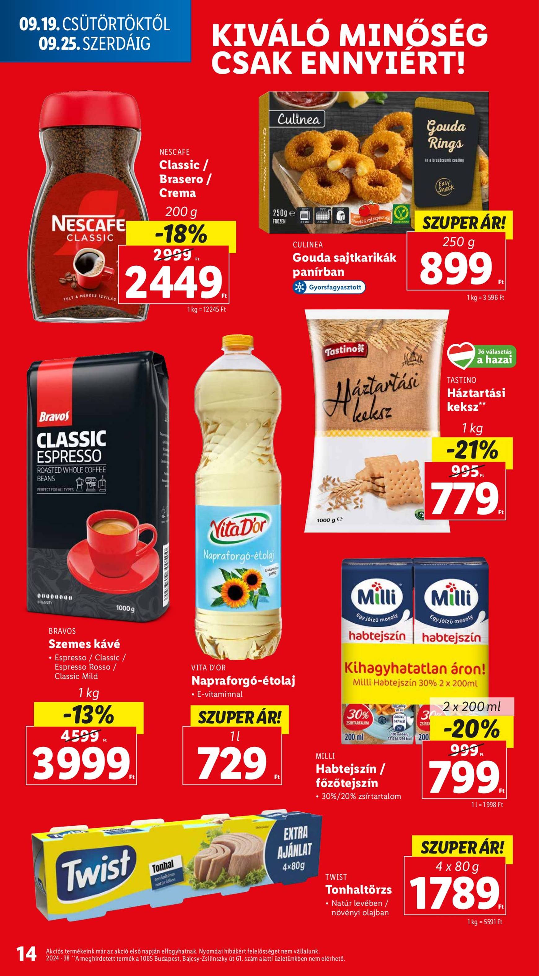 lidl - Aktuális újság Lidl 09.19. - 09.25. - page: 14