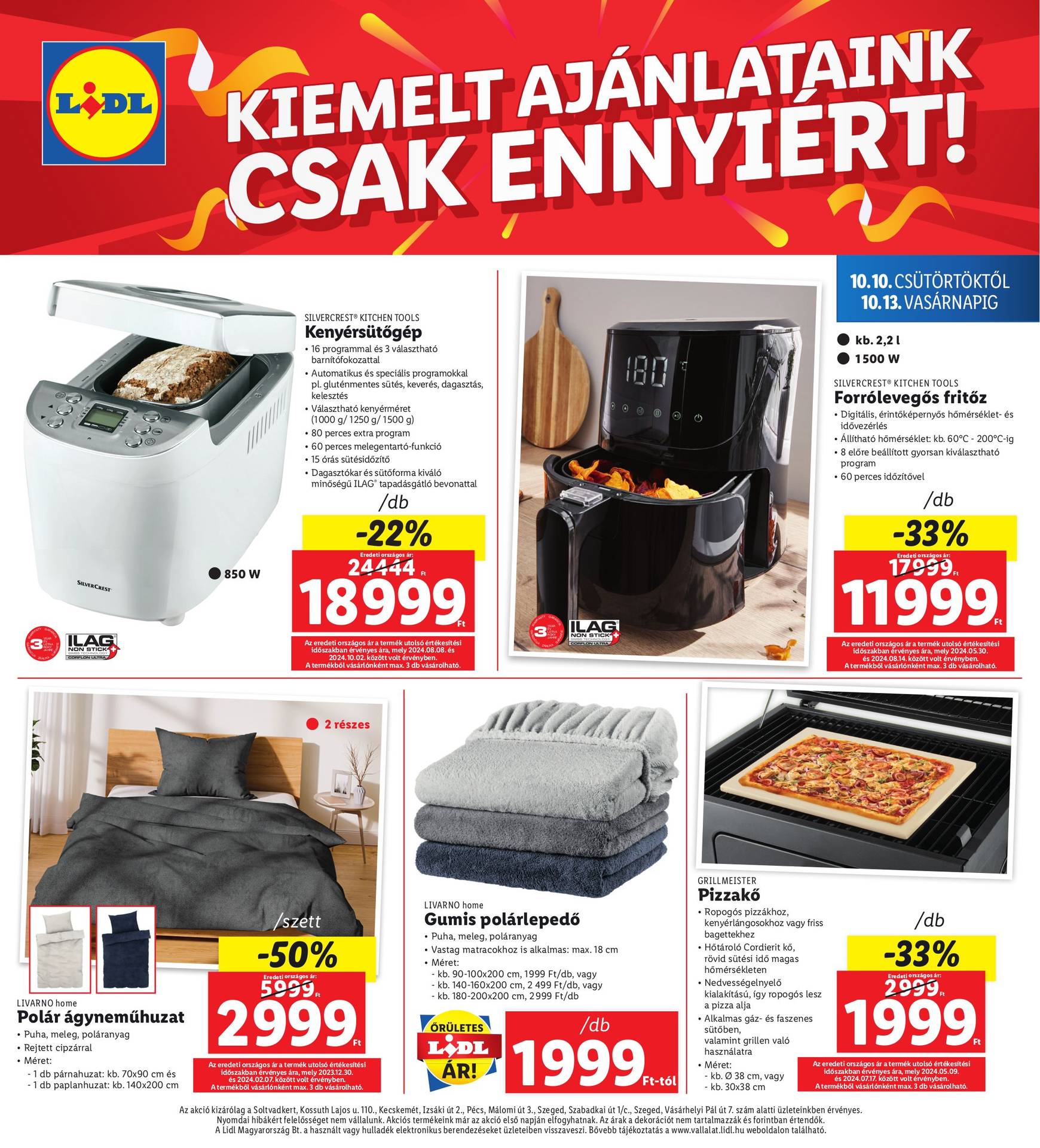 lidl - Aktuális újság Lidl - Soltvadkert, Kecskemét, Pécs, Szeged 10.10. - 10.13. - page: 4