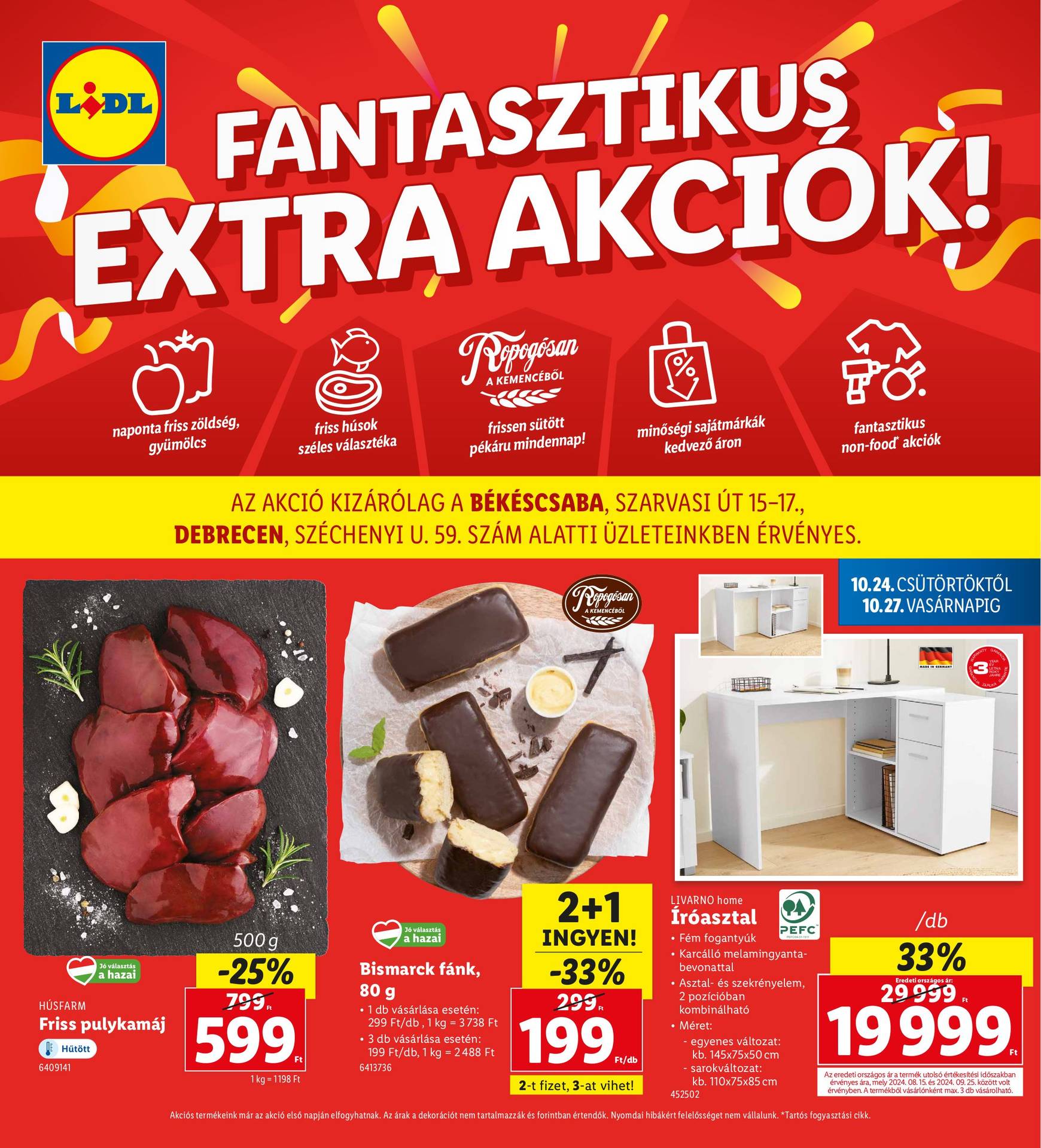 lidl - Lidl - Békéscsaba, Debrecen akciós újság, érvényes 10.24. - 10.27.