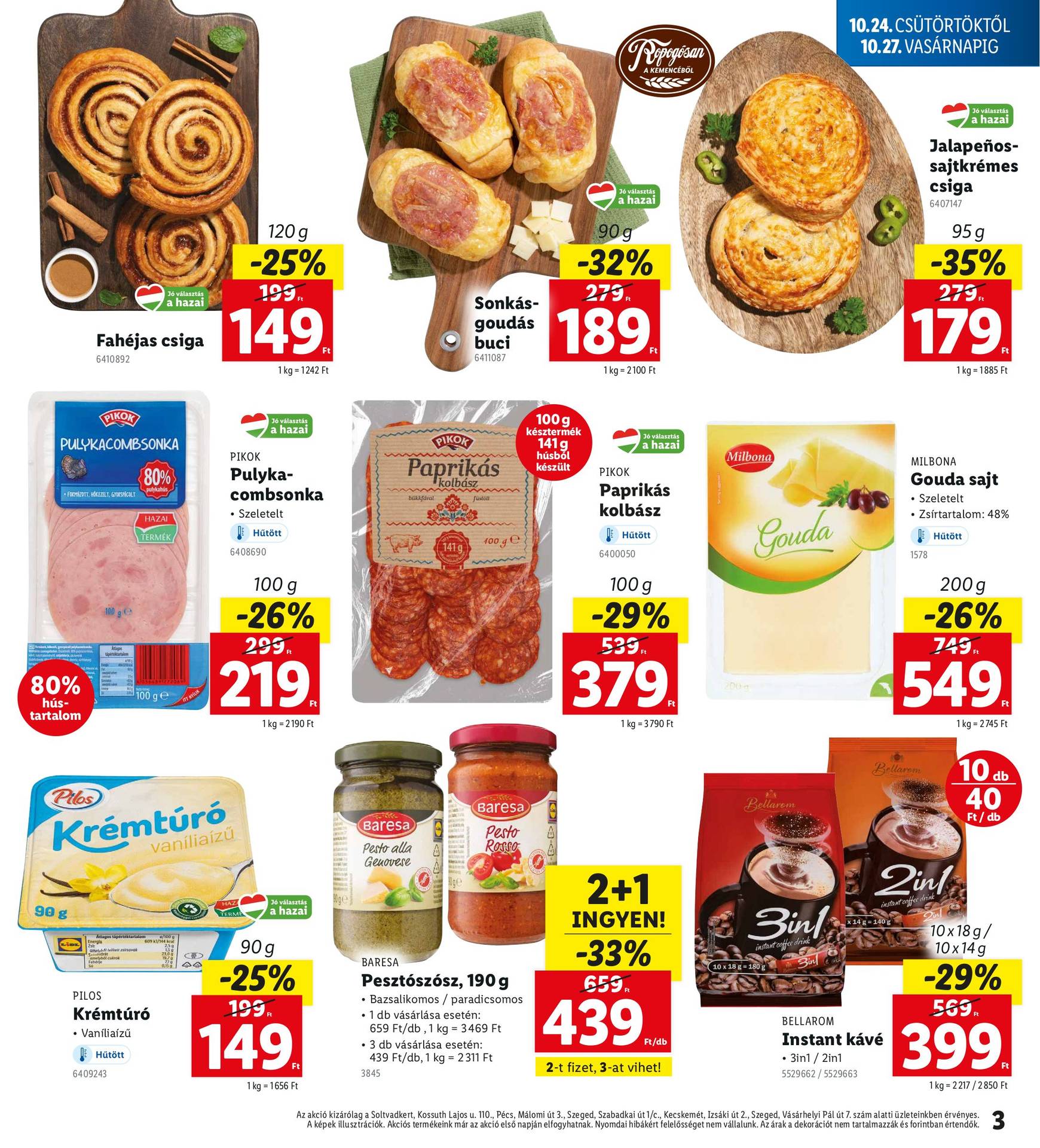 lidl - Lidl - Soltvadkert, Pécs, Szeged, Kecskemét akciós újság, érvényes 10.24. - 10.27. - page: 3