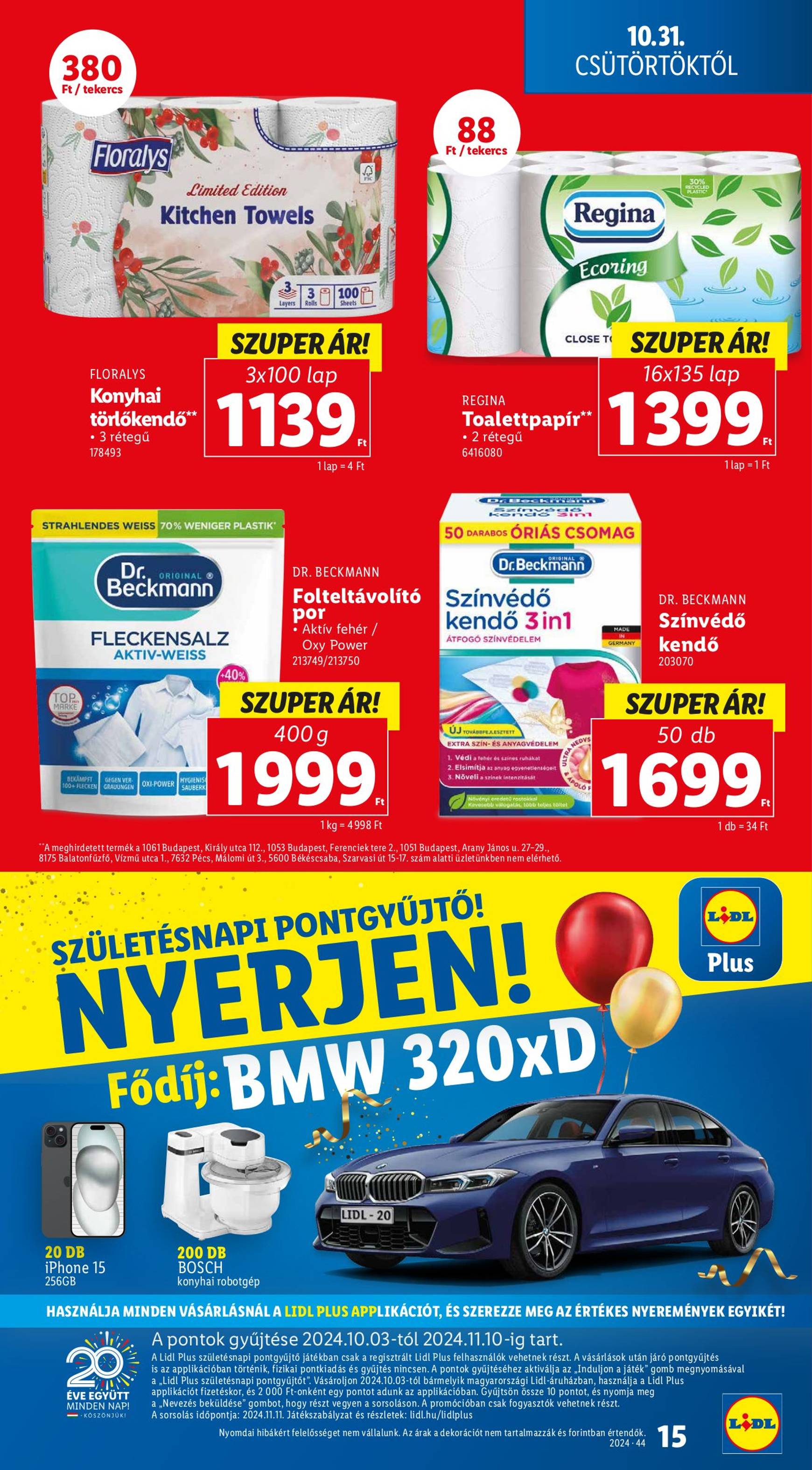 lidl - Lidl akciós újság, érvényes 10.31. - 11.06. - page: 15