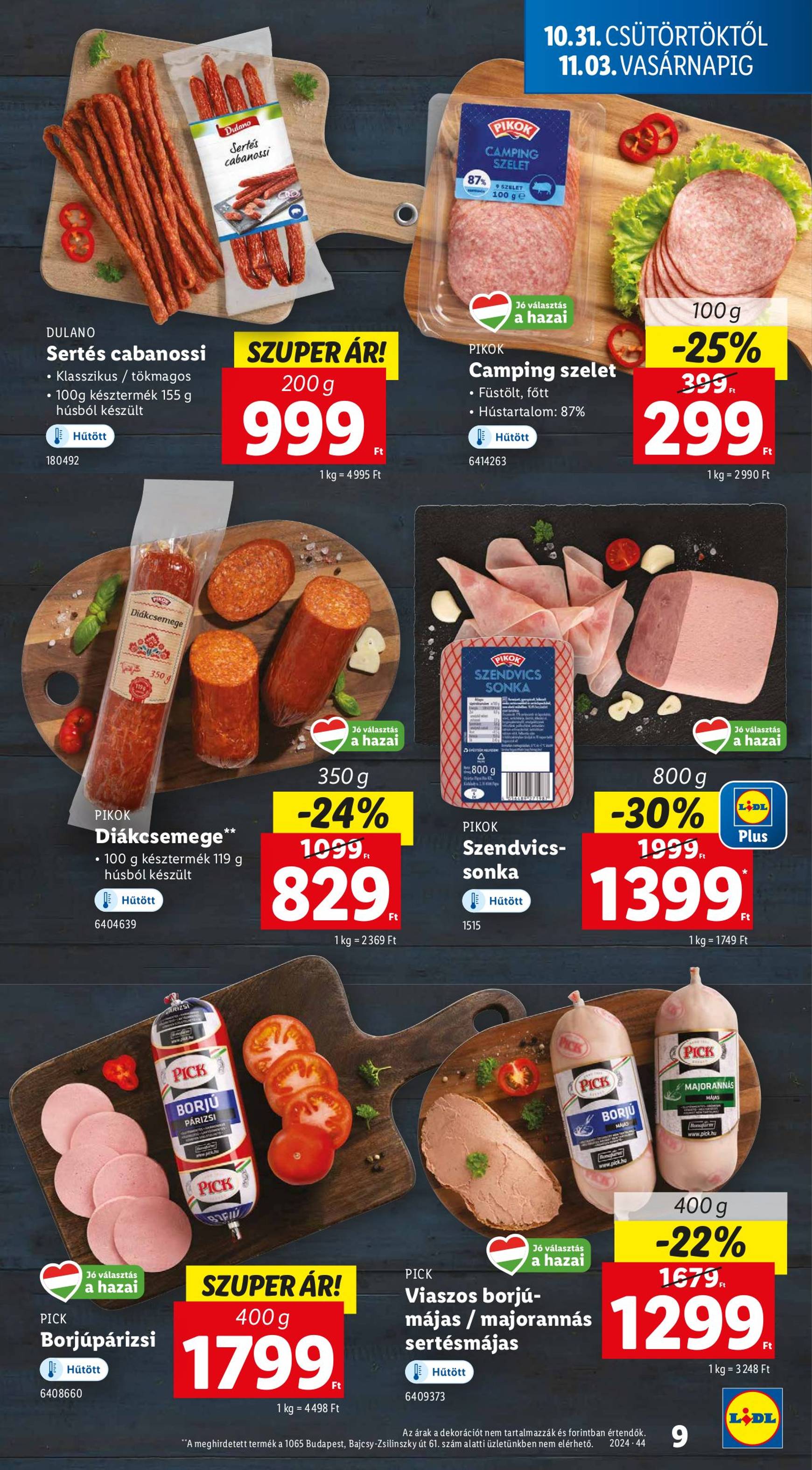 lidl - Lidl akciós újság, érvényes 10.31. - 11.06. - page: 9