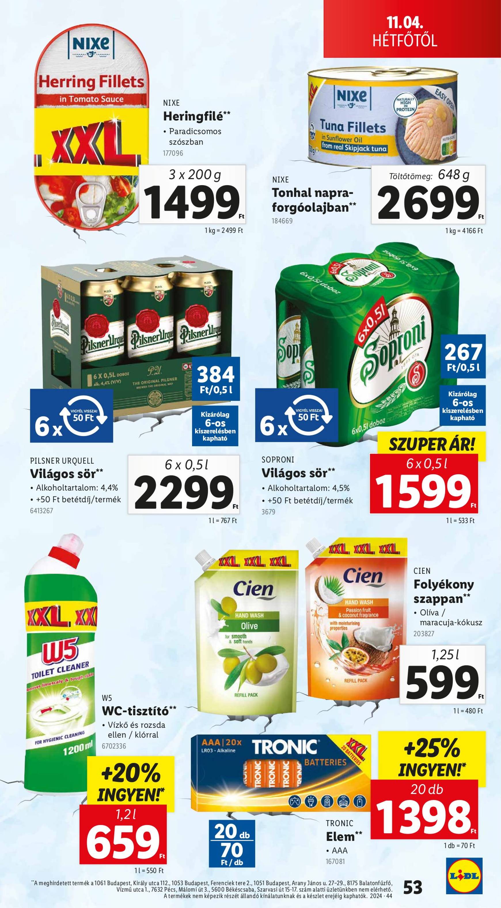 lidl - Lidl akciós újság, érvényes 10.31. - 11.06. - page: 53