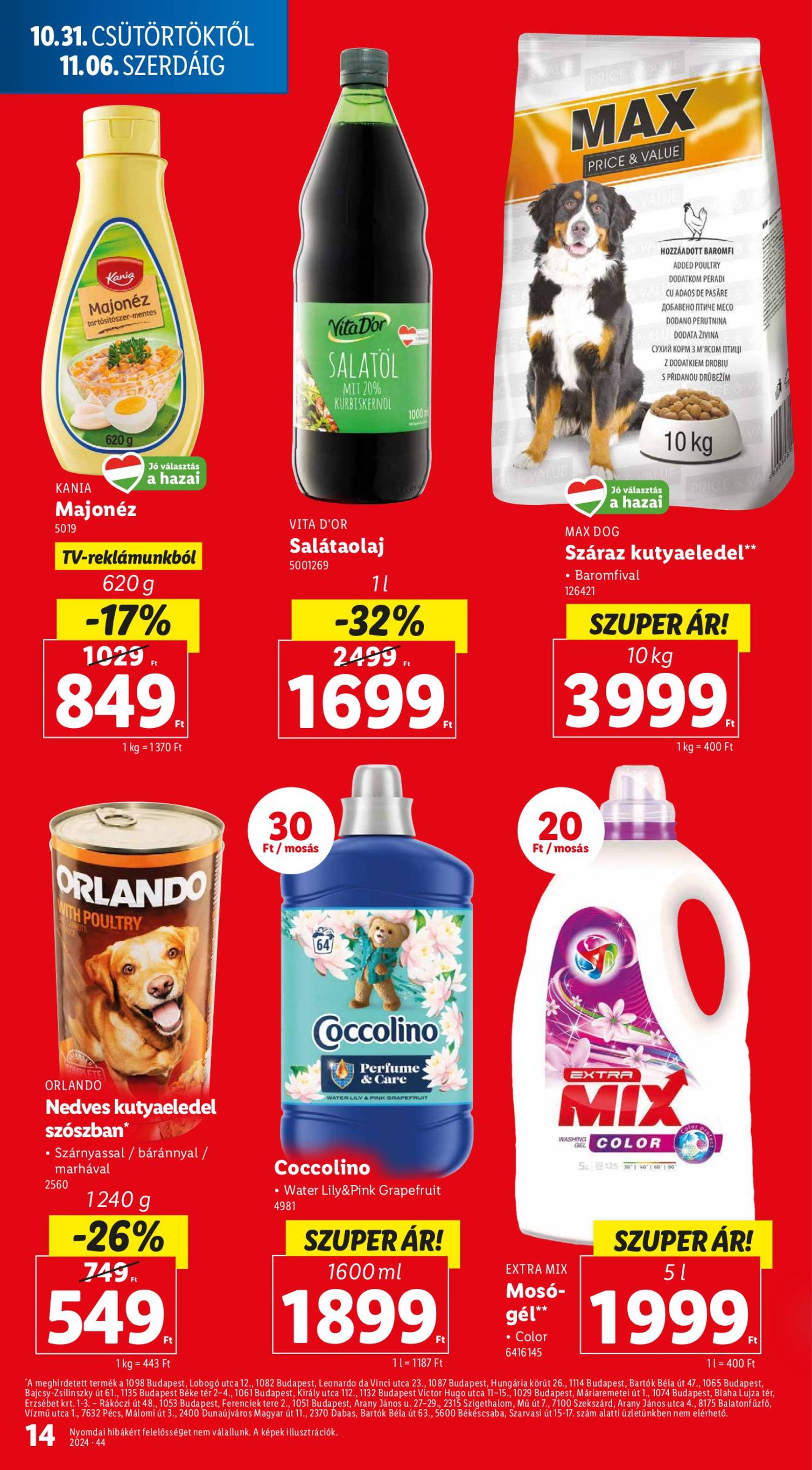 lidl - Lidl akciós újság, érvényes 10.31. - 11.06. - page: 14