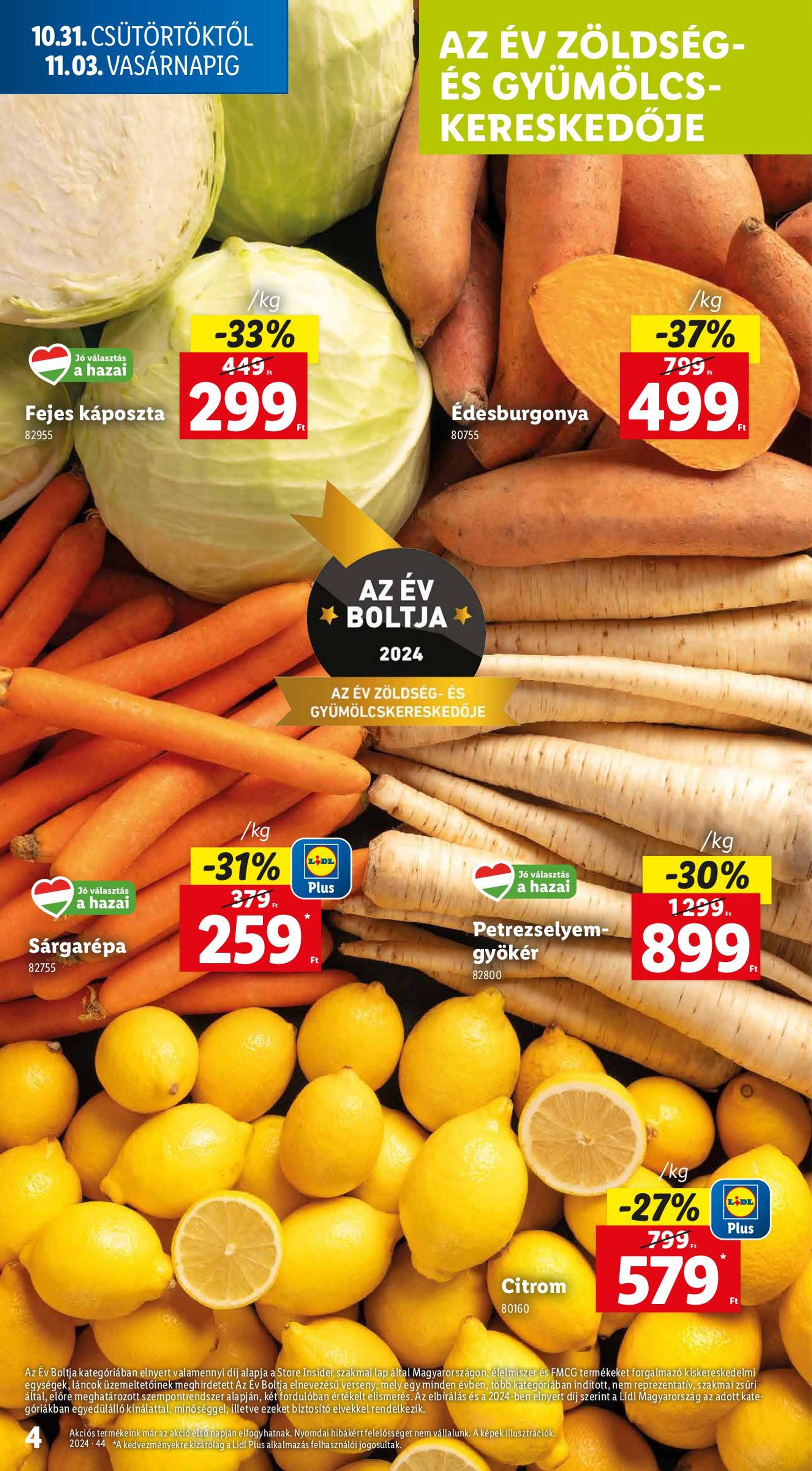 lidl - Lidl akciós újság, érvényes 10.31. - 11.06. - page: 4