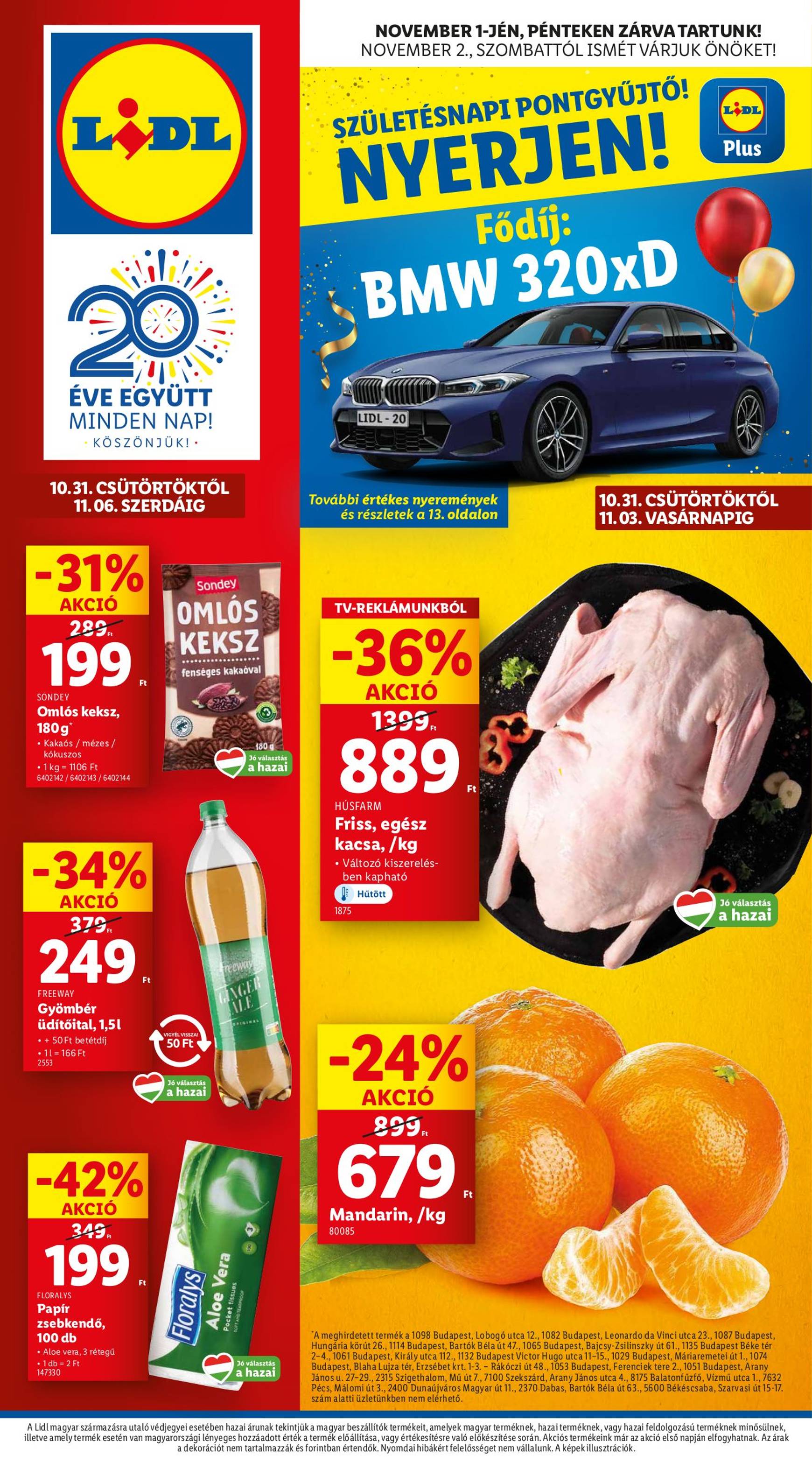 lidl - Lidl akciós újság, érvényes 10.31. - 11.06. - page: 1