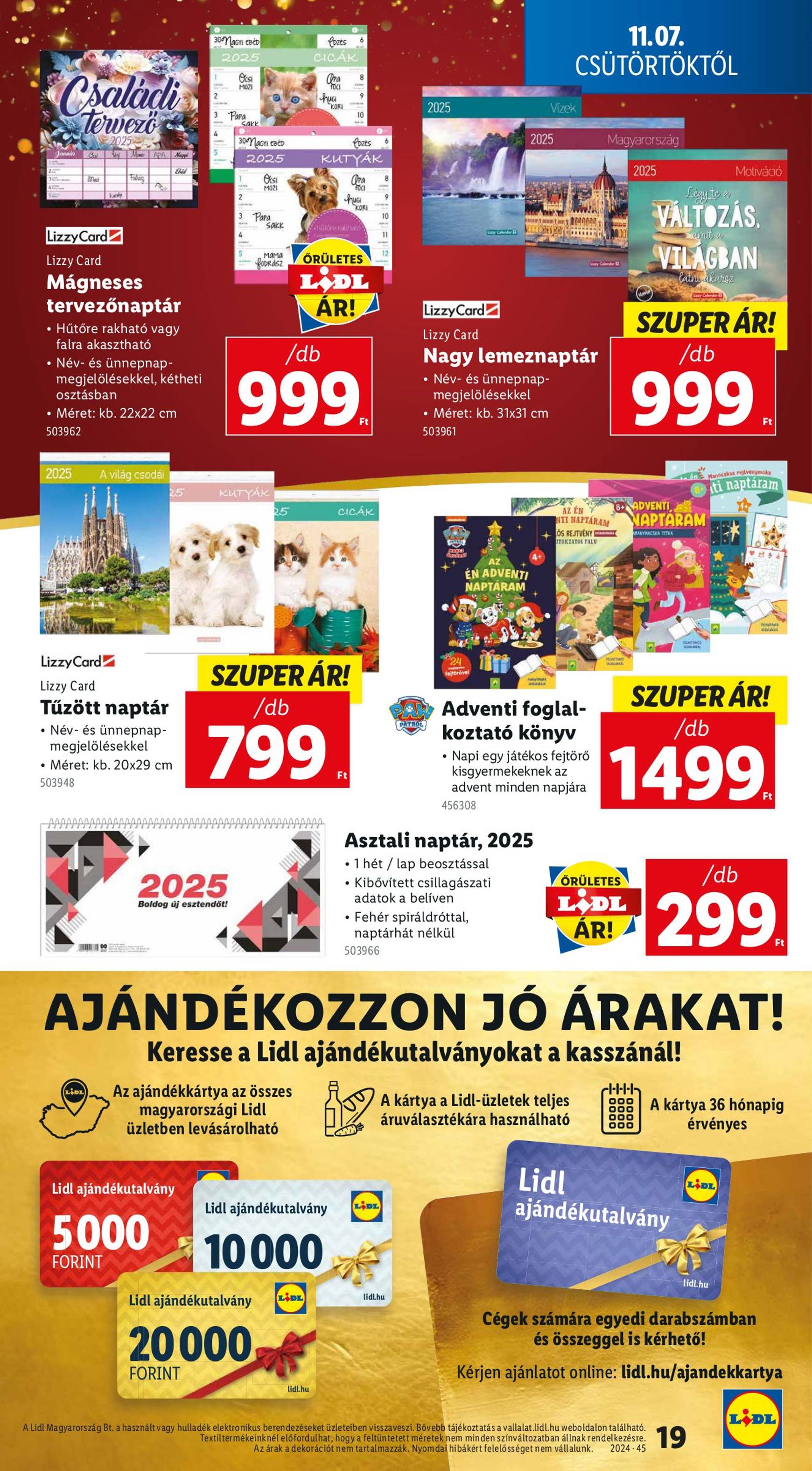 lidl - Lidl - Varázslatos karácsony akciós újság, érvényes 11.07. - 12.31. - page: 19