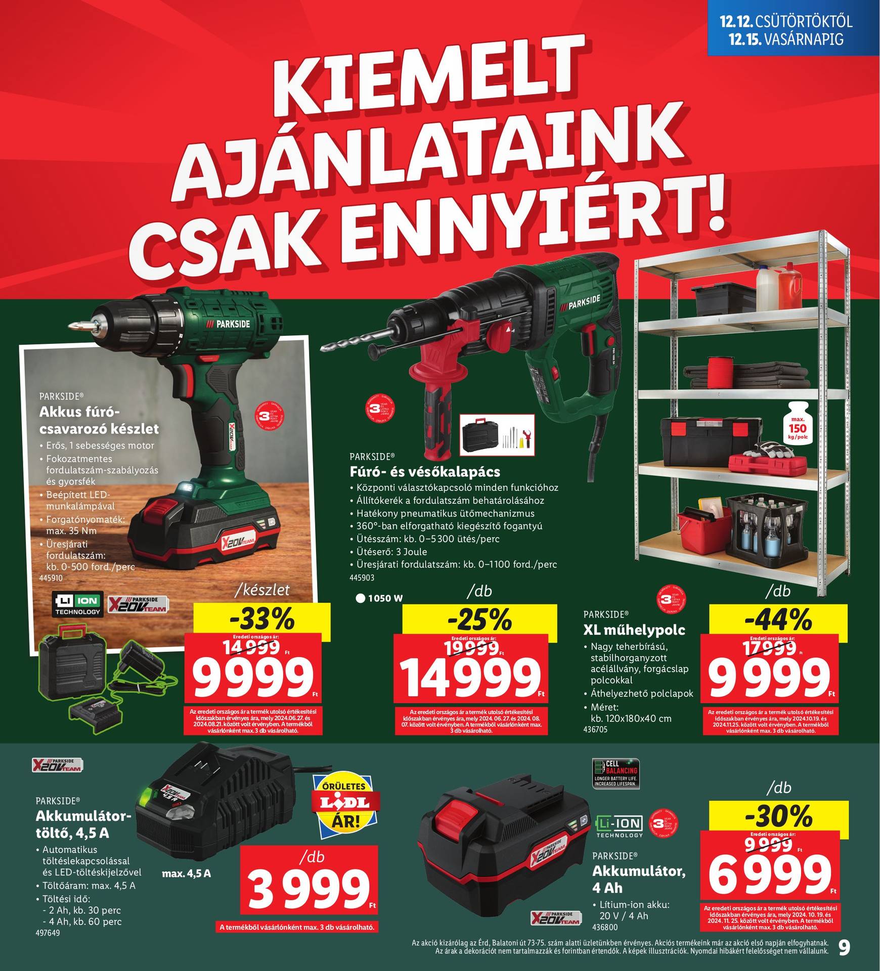 lidl - Lidl - Érd akciós újság, érvényes 12.12. - 12.15. - page: 9