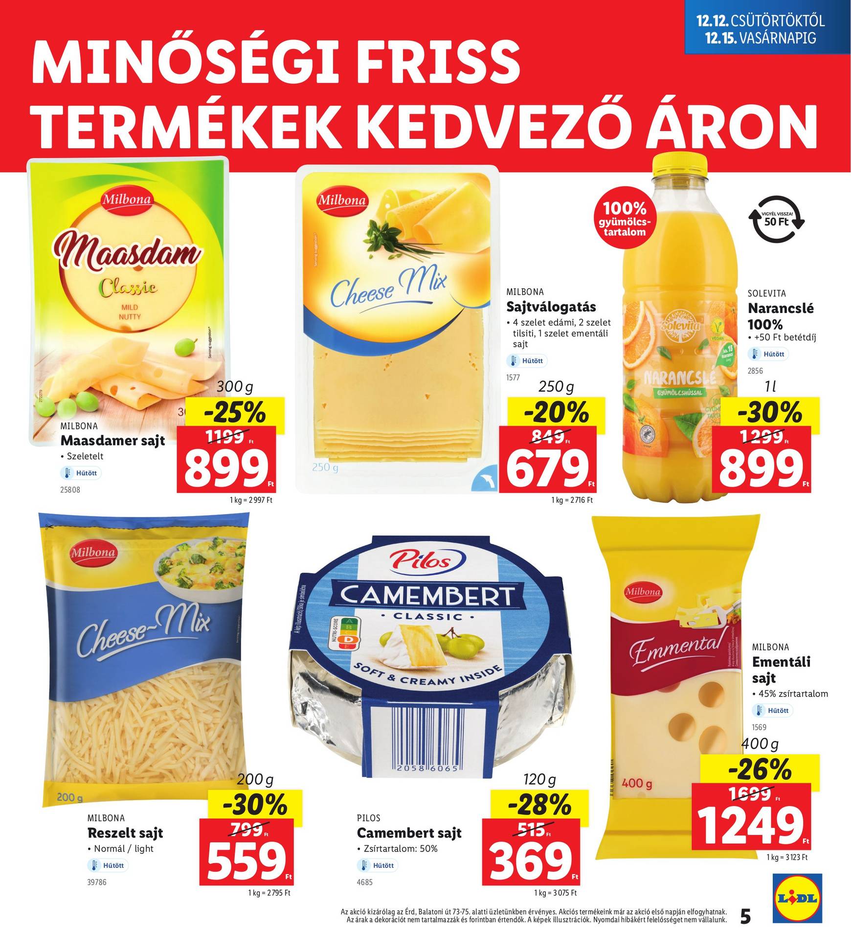 lidl - Lidl - Érd akciós újság, érvényes 12.12. - 12.15. - page: 5