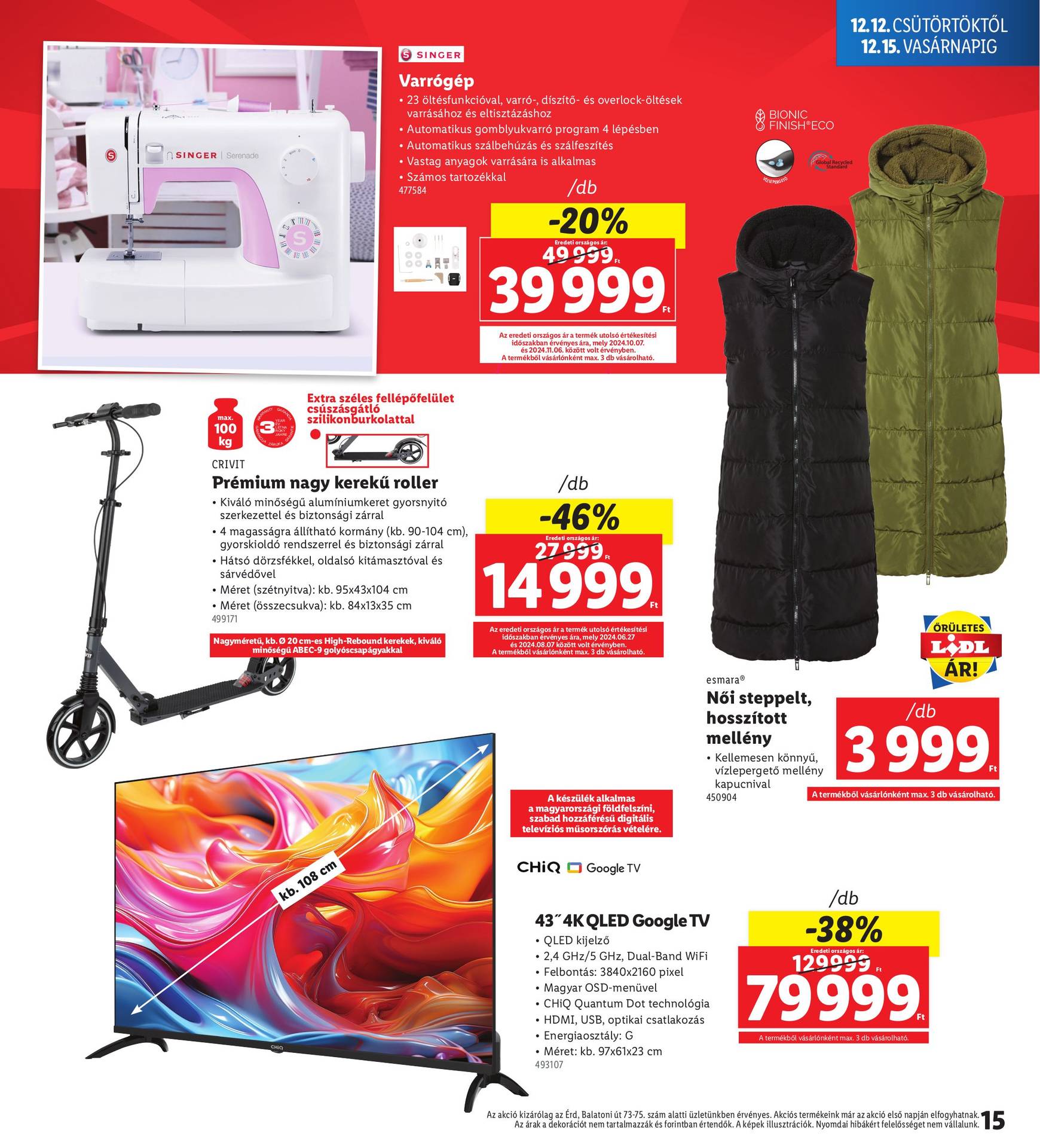 lidl - Lidl - Érd akciós újság, érvényes 12.12. - 12.15. - page: 15