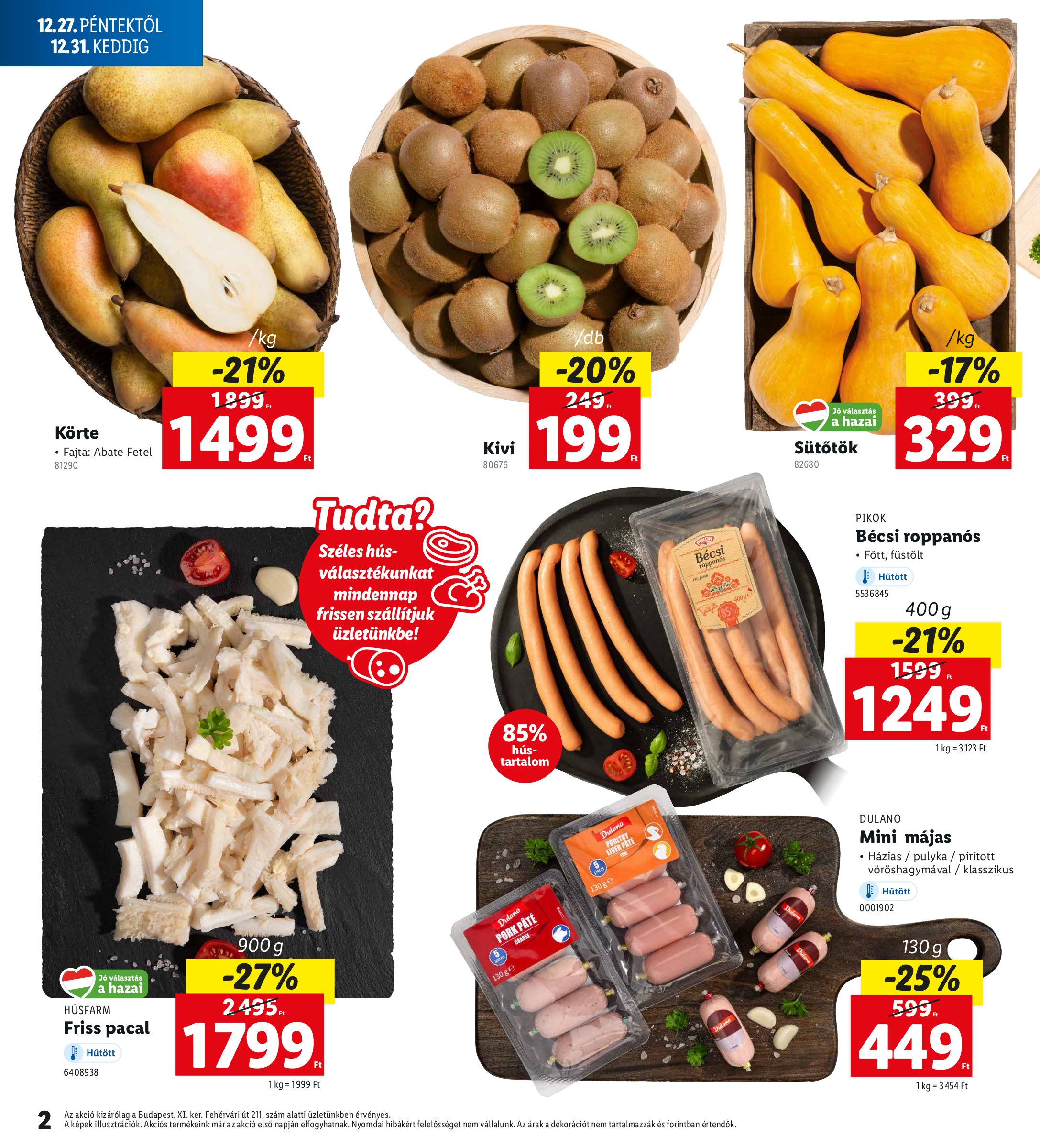 lidl - Lidl - Budapest akciós újság, érvényes 12.27. - 12.31. - page: 2