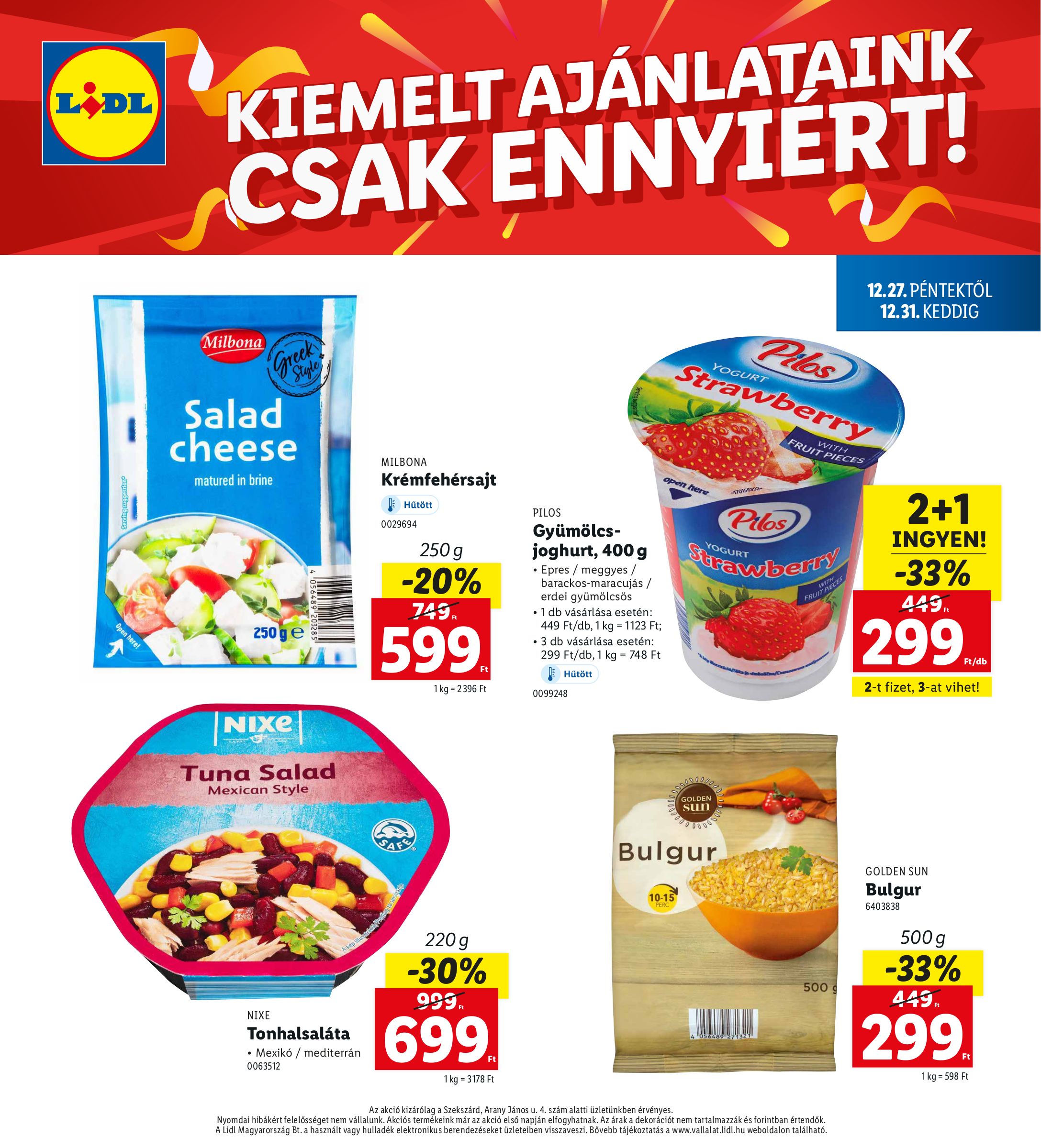 lidl - Lidl - Szekszárd akciós újság, érvényes 12.27. - 12.31. - page: 4