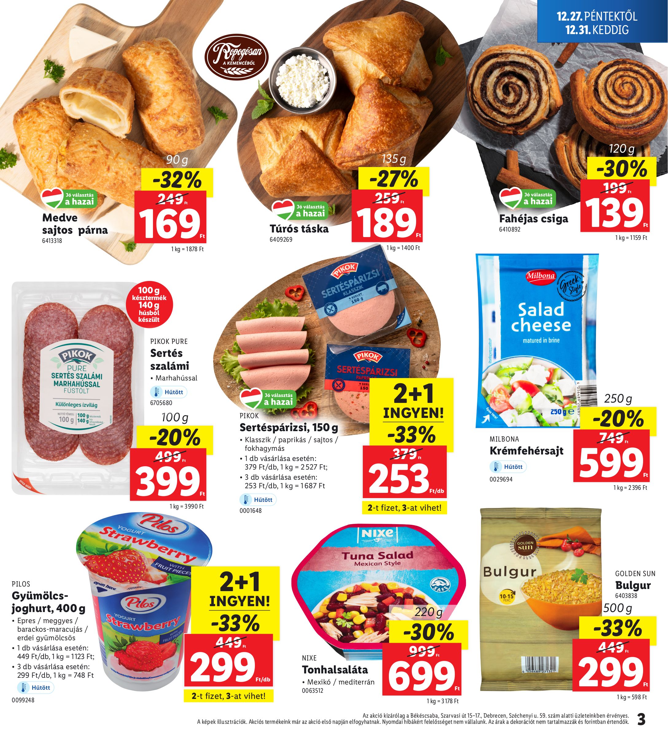 lidl - Lidl - Békéscsaba, Debrecen akciós újság, érvényes 12.27. - 12.31. - page: 3