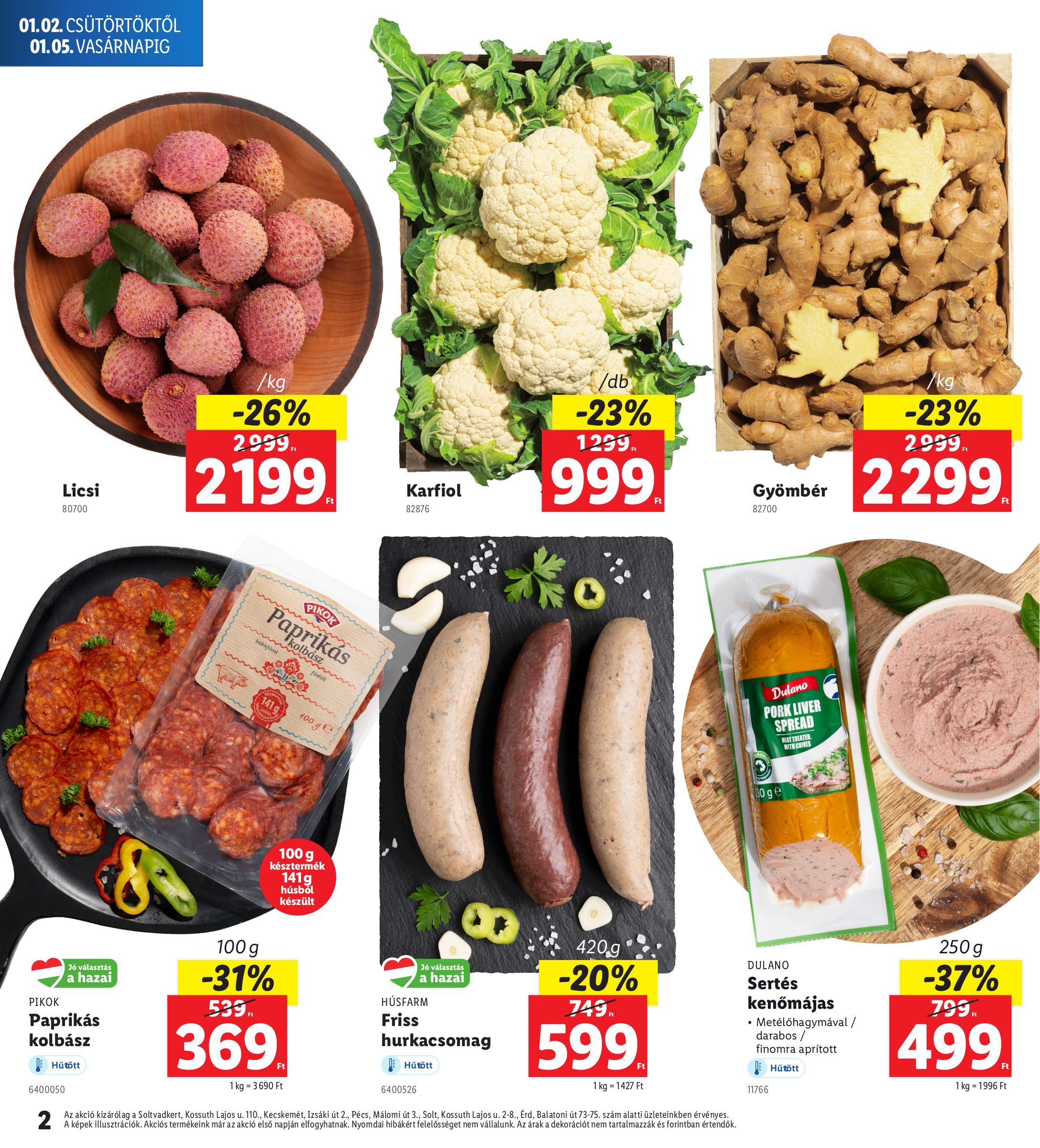 lidl - Lidl - Soltvadkert, Kecskemét, Solt, Pécs, Érd akciós újság, érvényes 01.02. - 01.05. - page: 2