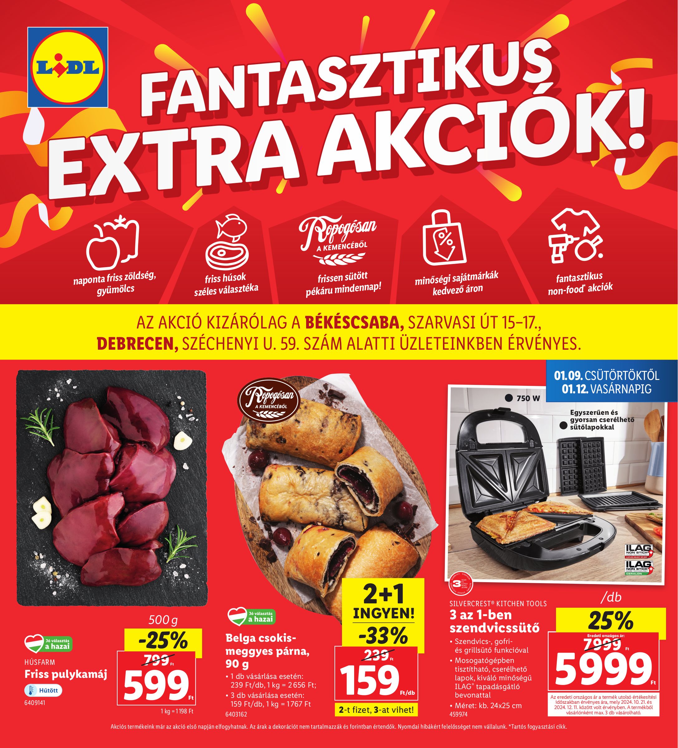 lidl - Lidl - Békéscsaba, Debrecen akciós újság, érvényes 01.09. - 01.12.