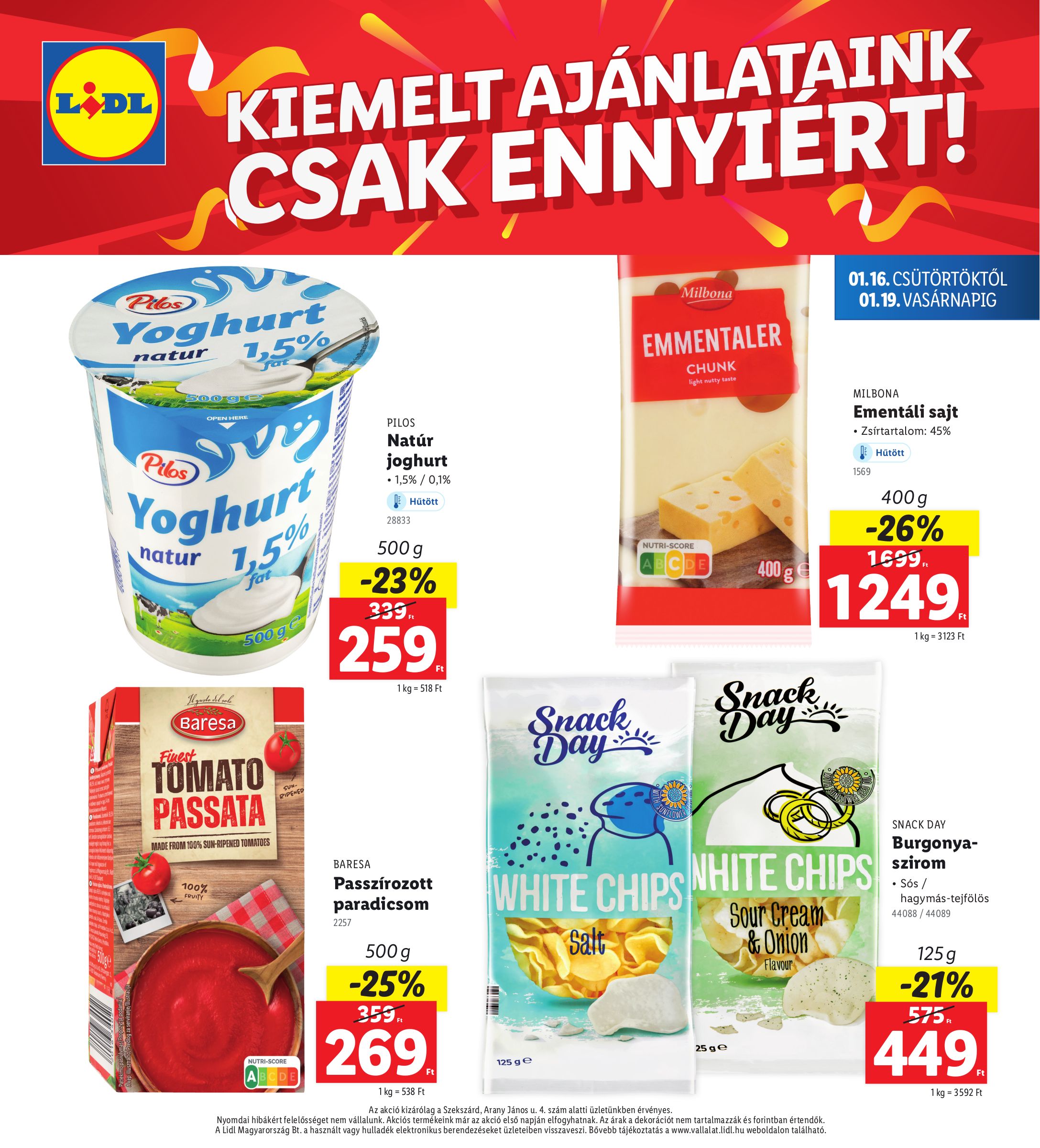 lidl - Lidl - Szekszárd akciós újság, érvényes 01.16. - 01.19. - page: 4