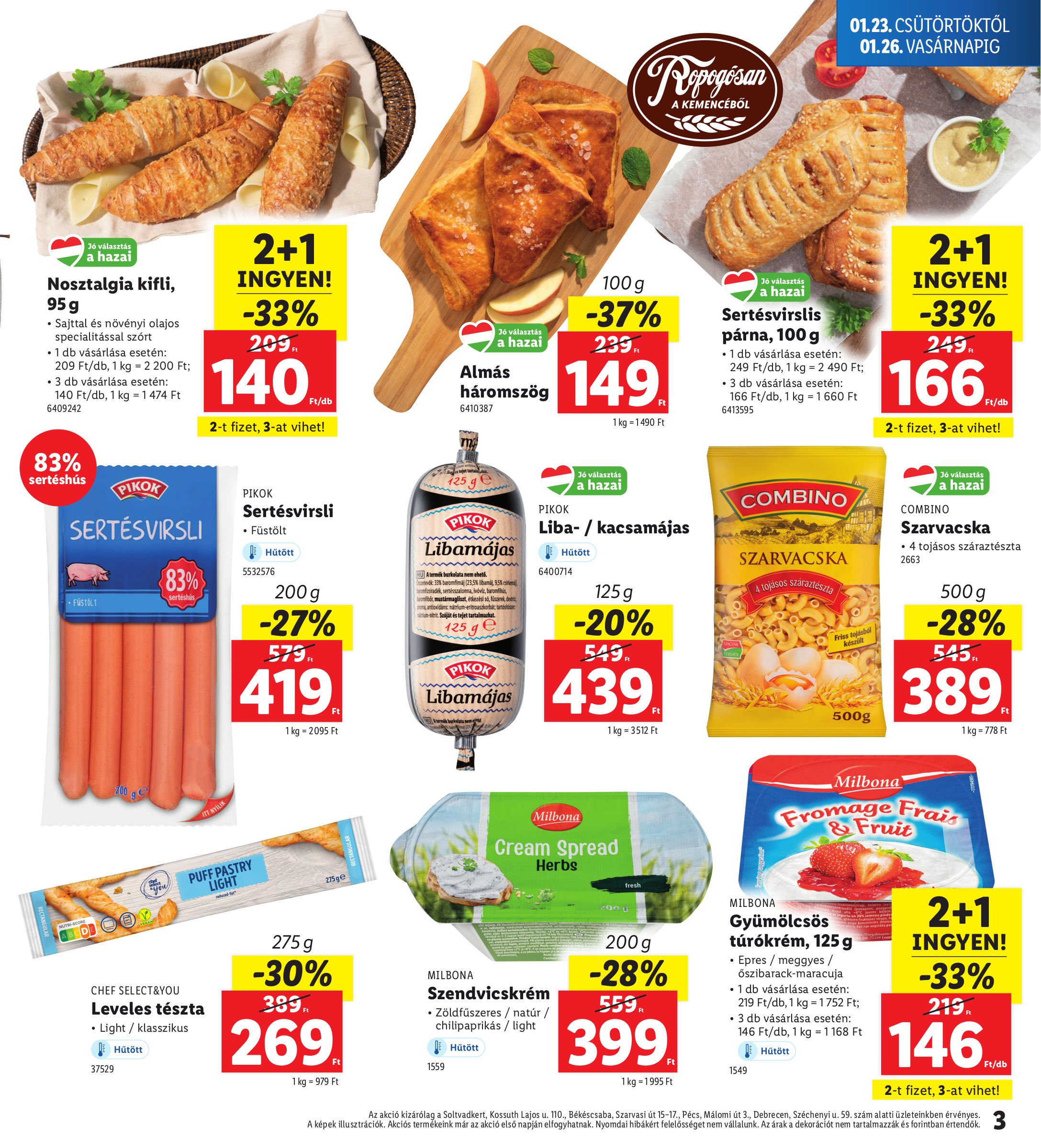 lidl - Lidl - Soltvadkert, Békéscsaba, Debrecen, Pécs akciós újság, érvényes 01.23. - 01.26. - page: 3