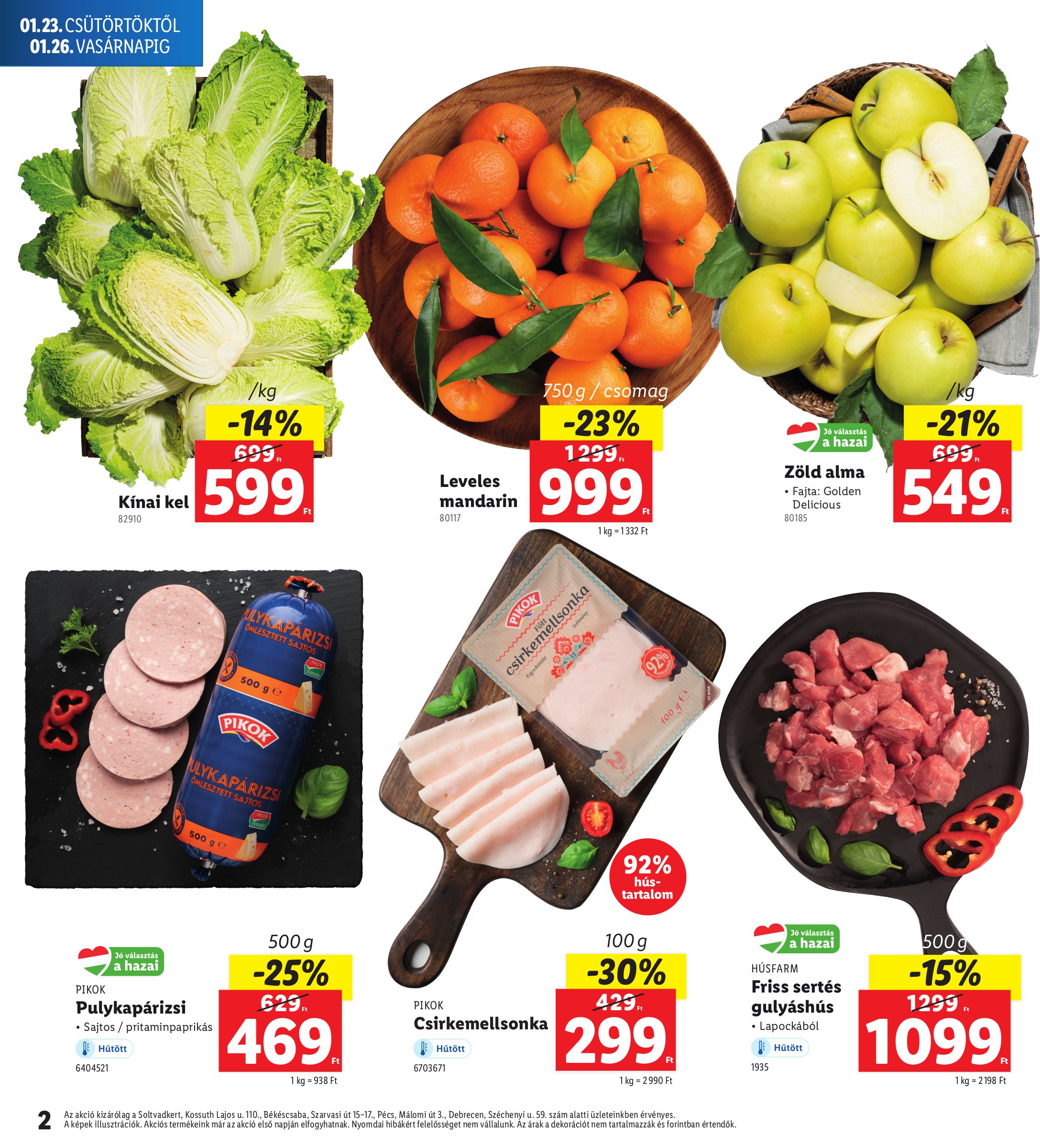 lidl - Lidl - Soltvadkert, Békéscsaba, Debrecen, Pécs akciós újság, érvényes 01.23. - 01.26. - page: 2