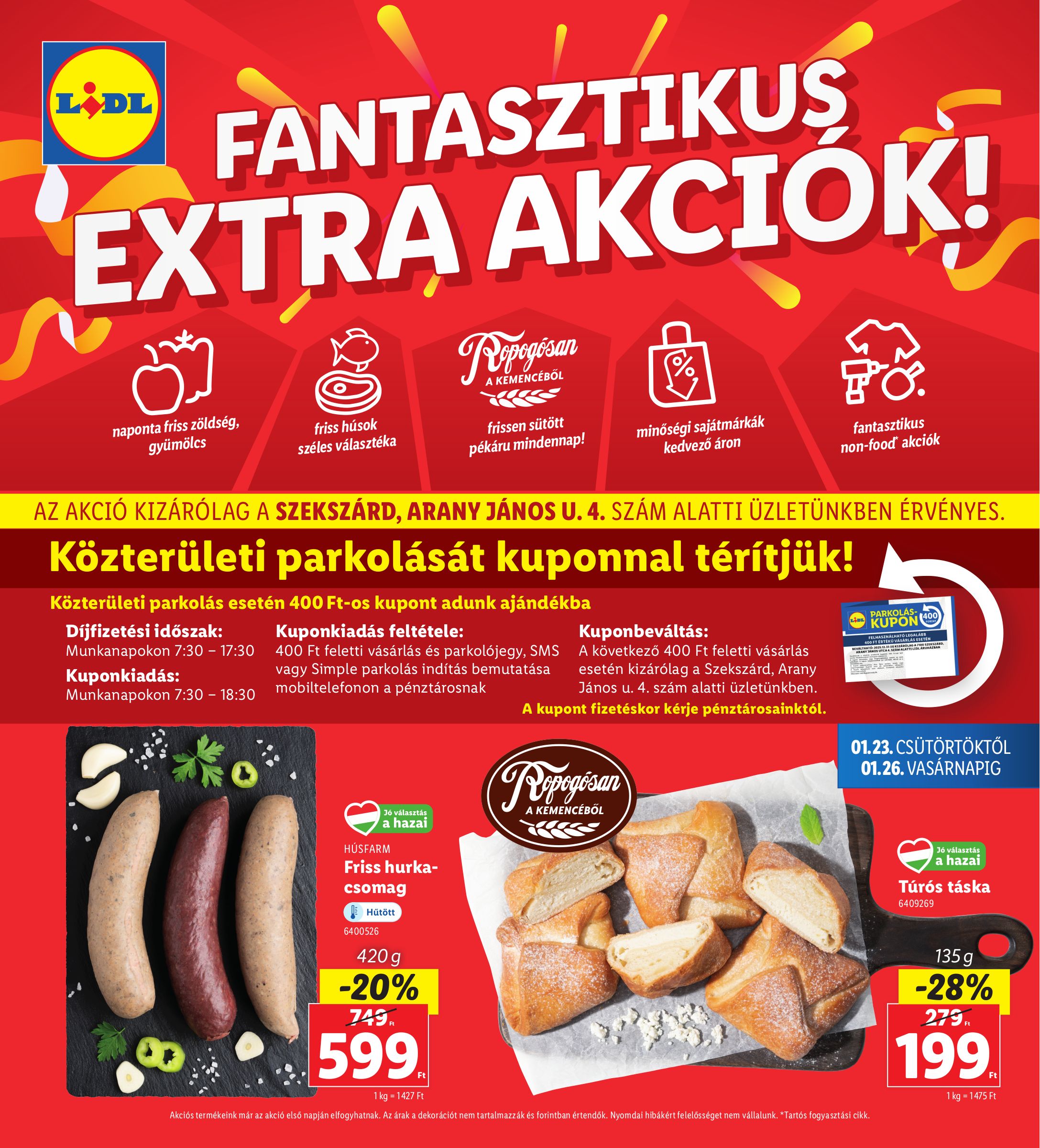 lidl - Lidl - Szekszárd akciós újság, érvényes 01.23. - 01.26.