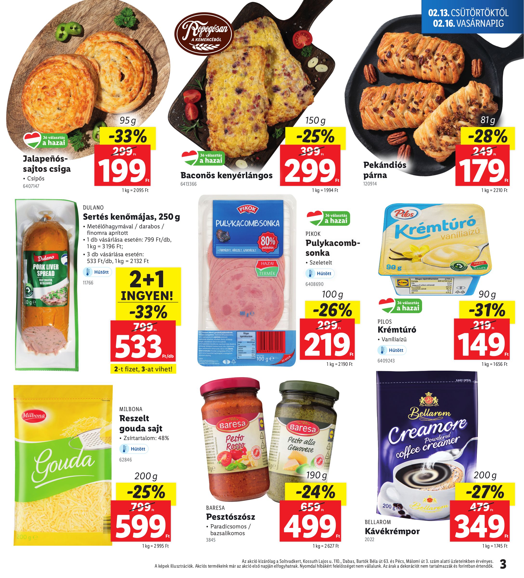 lidl - Lidl - Soltvadkert, Dabas, Pécs akciós újság, érvényes 02.13. - 02.16. - page: 3