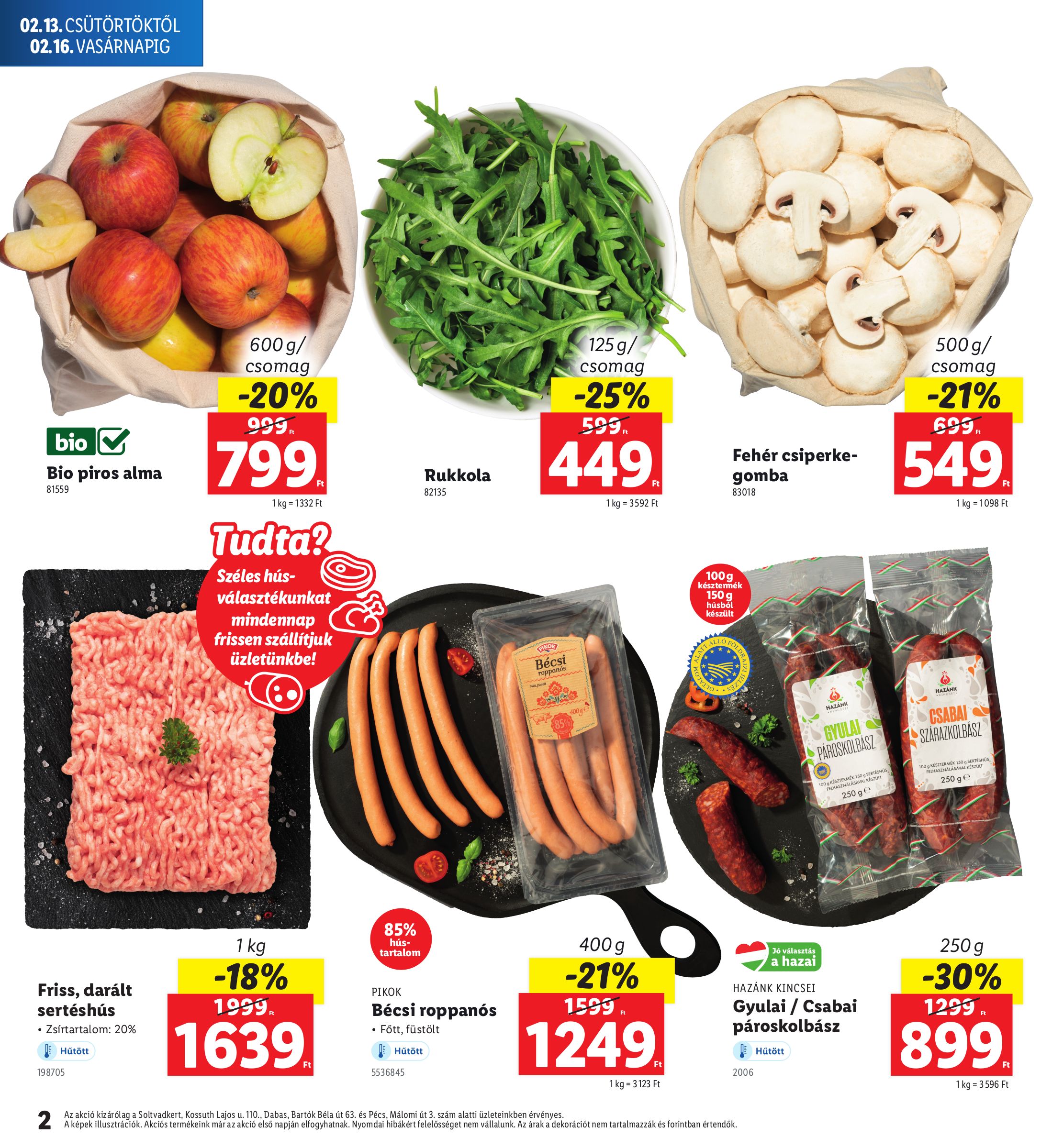 lidl - Lidl - Soltvadkert, Dabas, Pécs akciós újság, érvényes 02.13. - 02.16. - page: 2