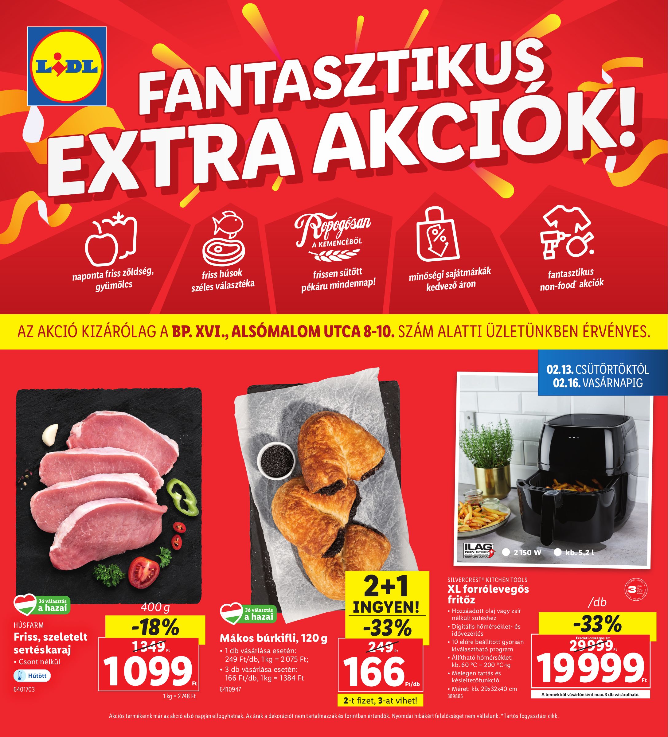 lidl - Lidl - Budapest, XIV. ker akciós újság, érvényes 02.13. - 02.16.