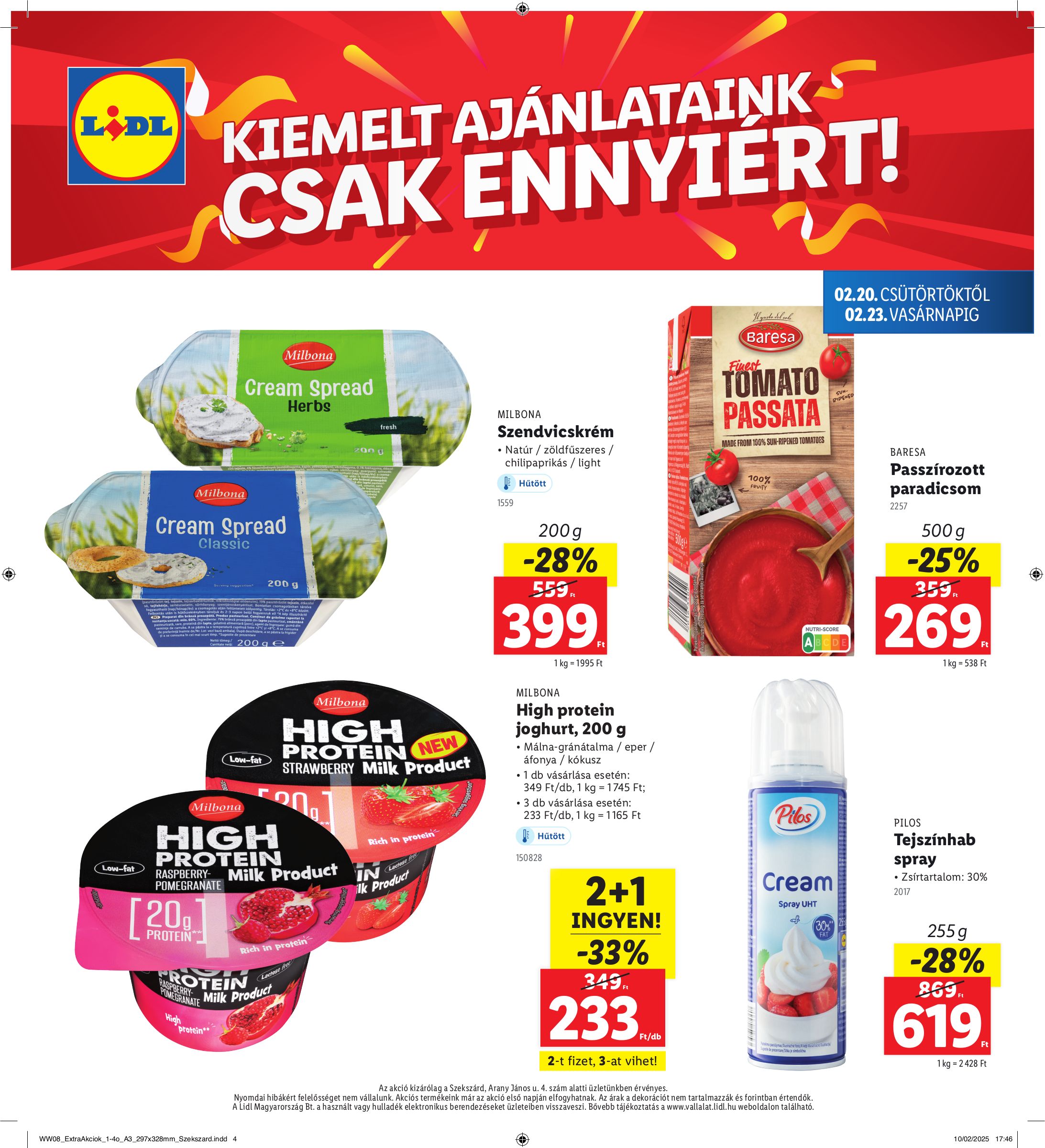 lidl - Lidl - Szekszárd akciós újság, érvényes 02.20. - 02.23. - page: 4