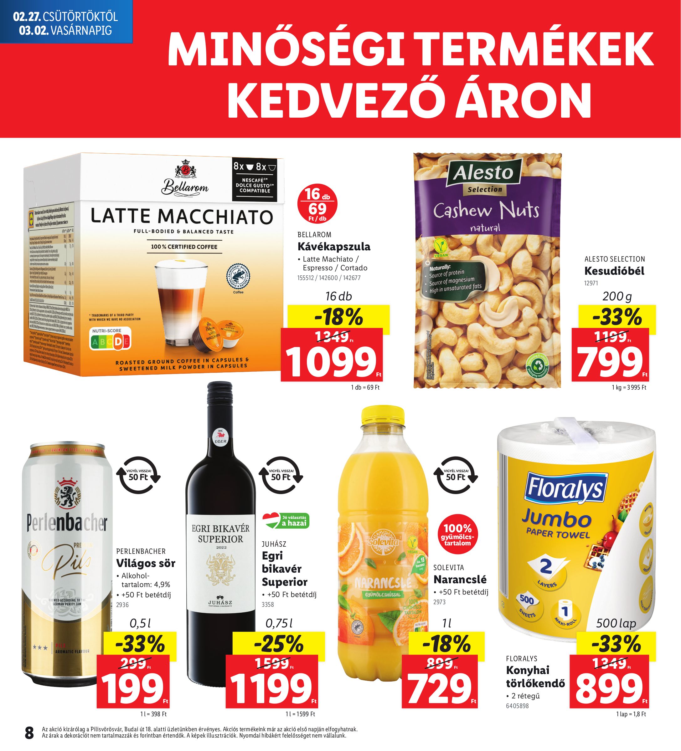 lidl - Lidl - Pilisvörösvár akciós újság, érvényes 02.27. - 03.02. - page: 8