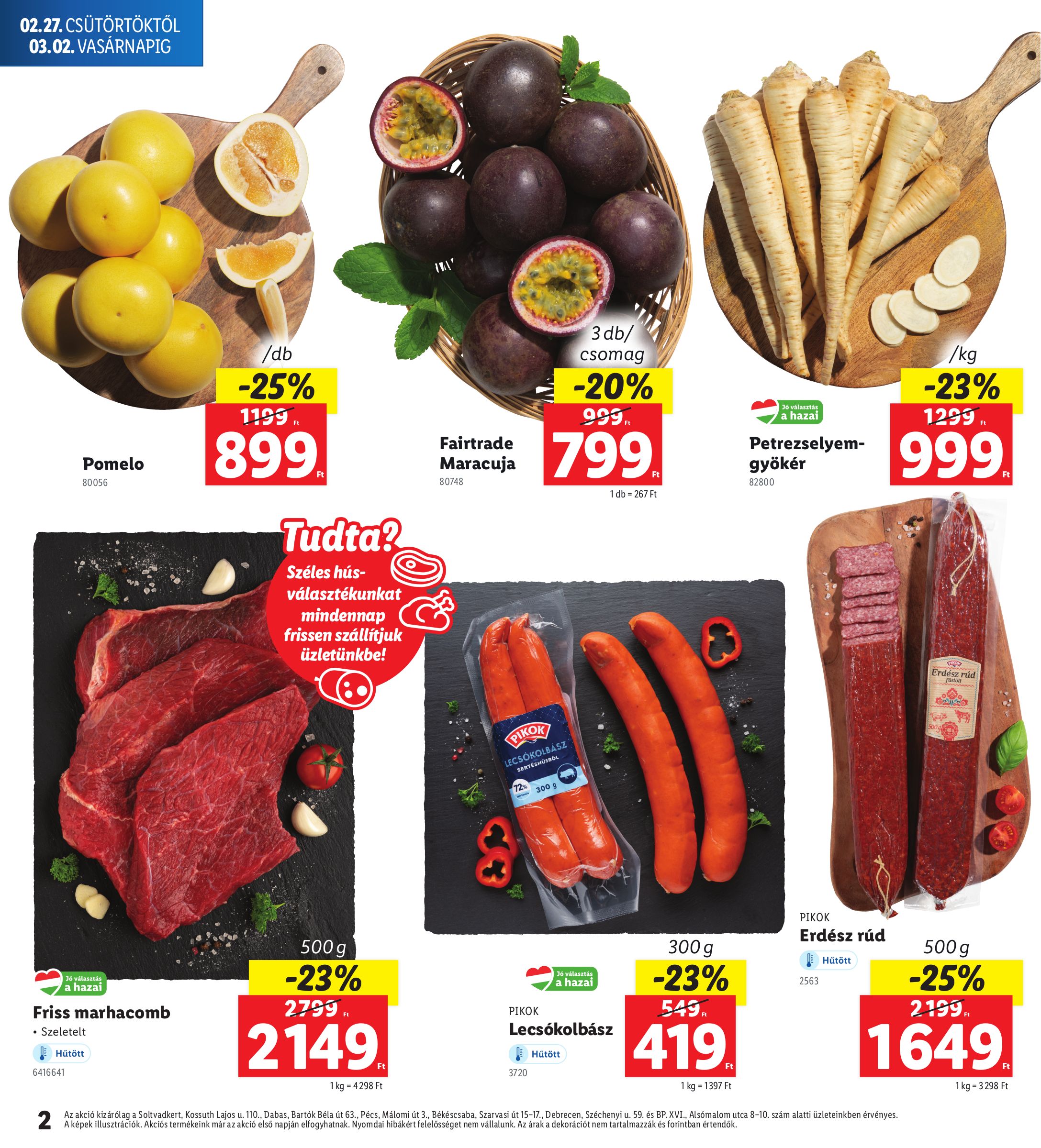 lidl - Lidl - Soltvadkert, Dabas, Pécs, Békéscsaba, Debrecen, Budapest akciós újság, érvényes 02.27. - 03.02. - page: 2