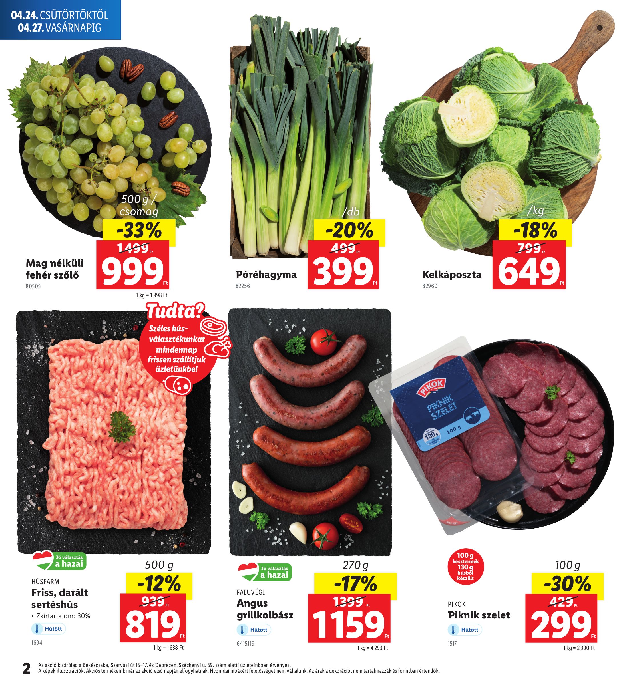 lidl - Lidl - Békécsaba, Debrecen akciós újság, érvényes 04.24. - 04.29. - page: 2