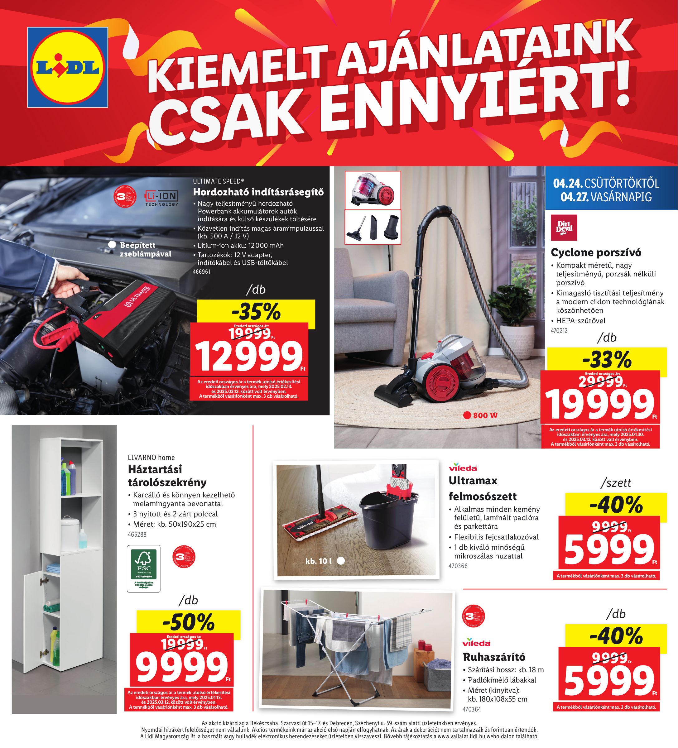 lidl - Lidl - Békécsaba, Debrecen akciós újság, érvényes 04.24. - 04.29. - page: 4