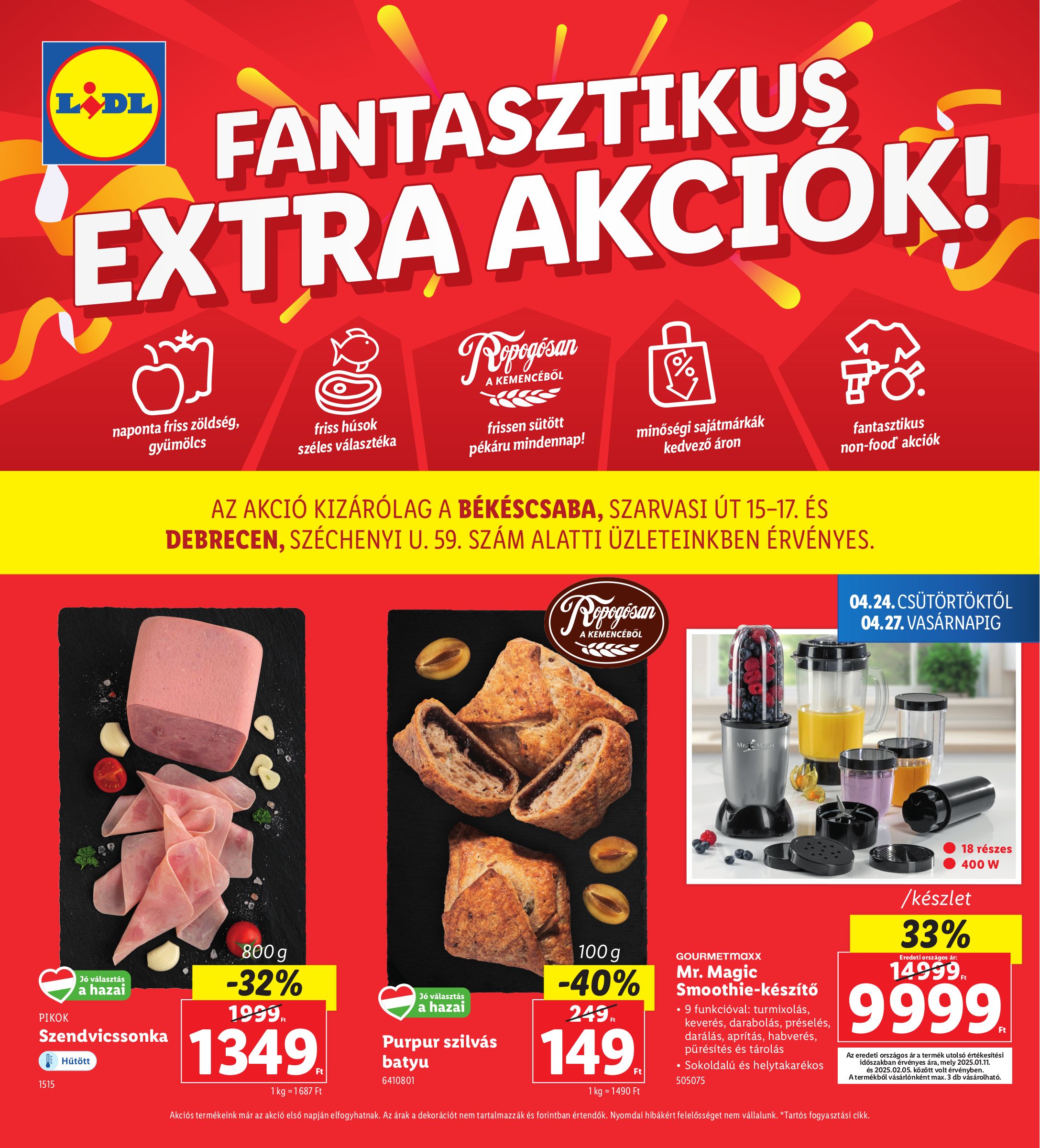 lidl - Lidl - Békécsaba, Debrecen akciós újság, érvényes 04.24. - 04.29.