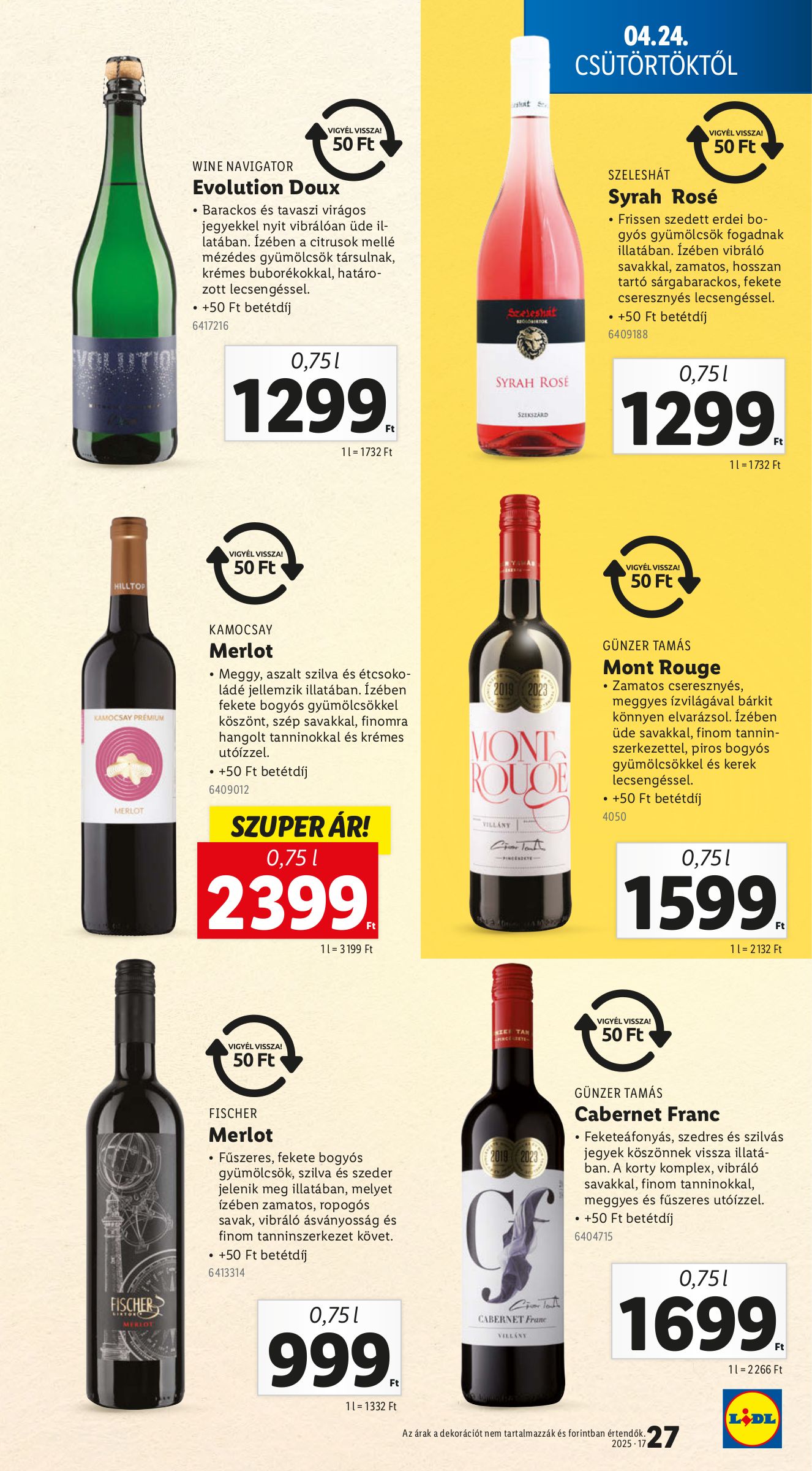 lidl - Lidl akciós újság, érvényes 04.24. - 04.29. - page: 27 lidl - Lidl akciós újság, érvényes 04.24. - 04.29. - page: 27