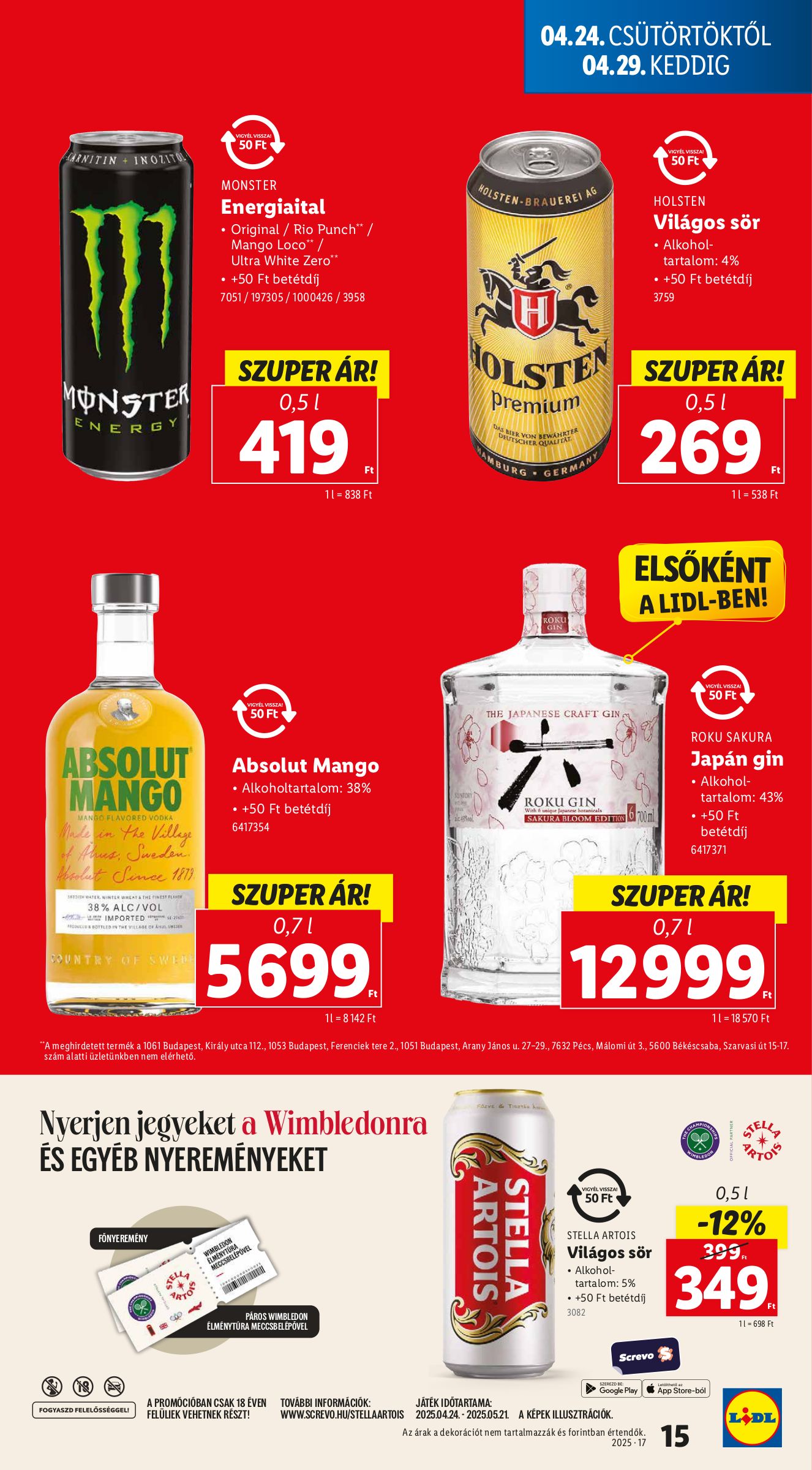 lidl - Lidl akciós újság, érvényes 04.24. - 04.29. - page: 15 lidl - Lidl akciós újság, érvényes 04.24. - 04.29. - page: 15