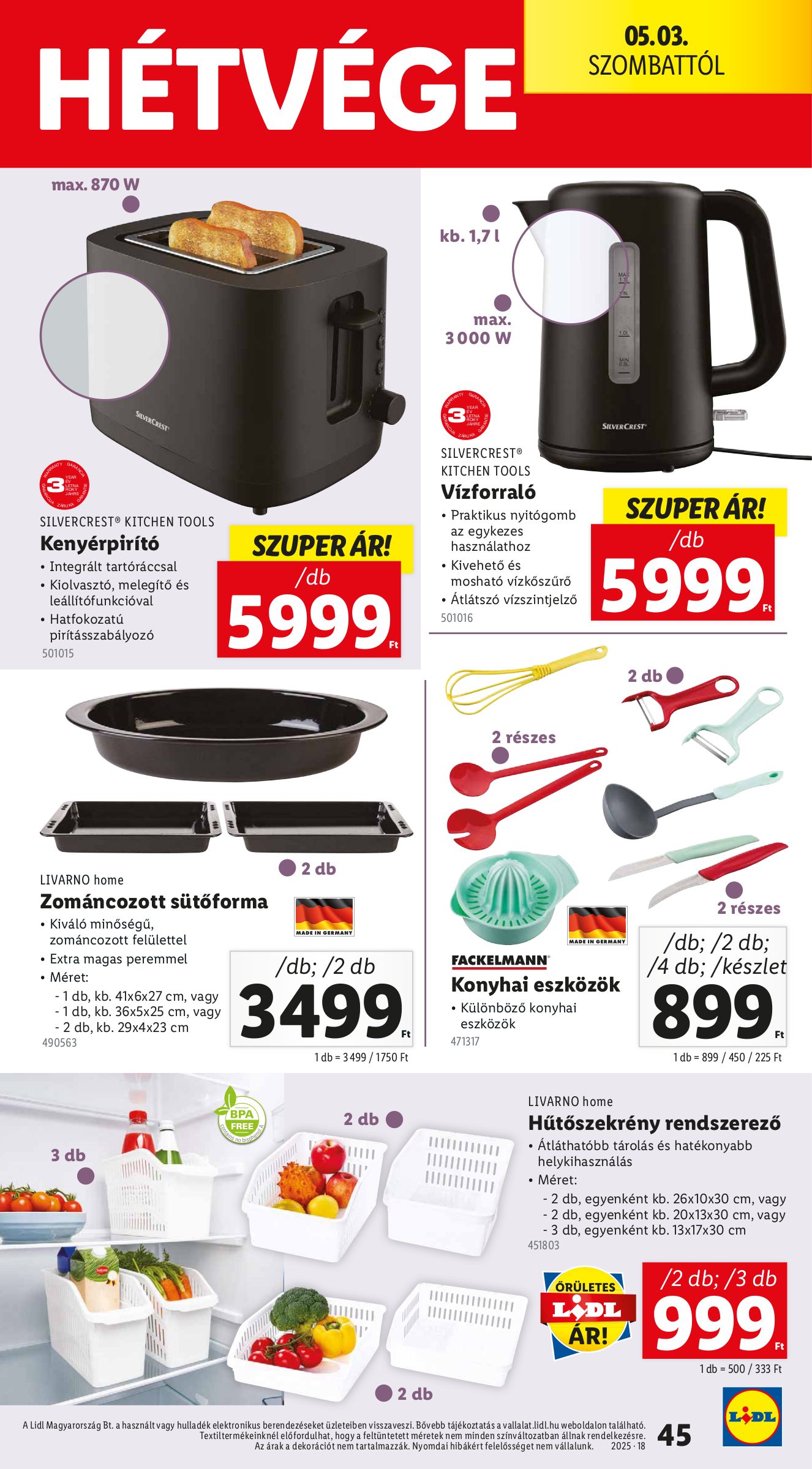 lidl - Lidl akciós újság, érvényes 04.30. - 05.07. - page: 45 lidl - Lidl akciós újság, érvényes 04.30. - 05.07. - page: 45