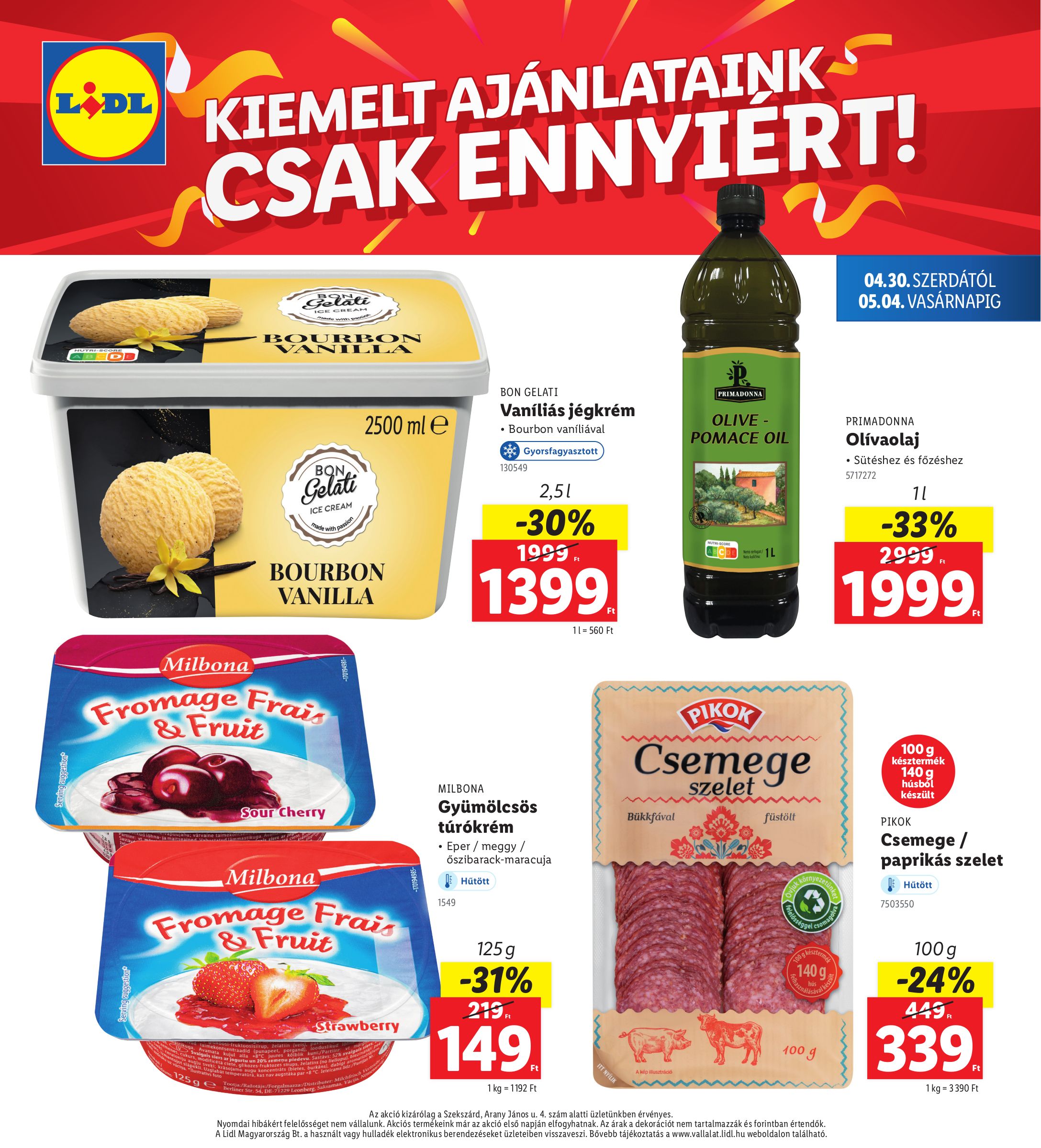 lidl - Lidl - Szekszárd akciós újság, érvényes 04.30. - 05.04. - page: 4