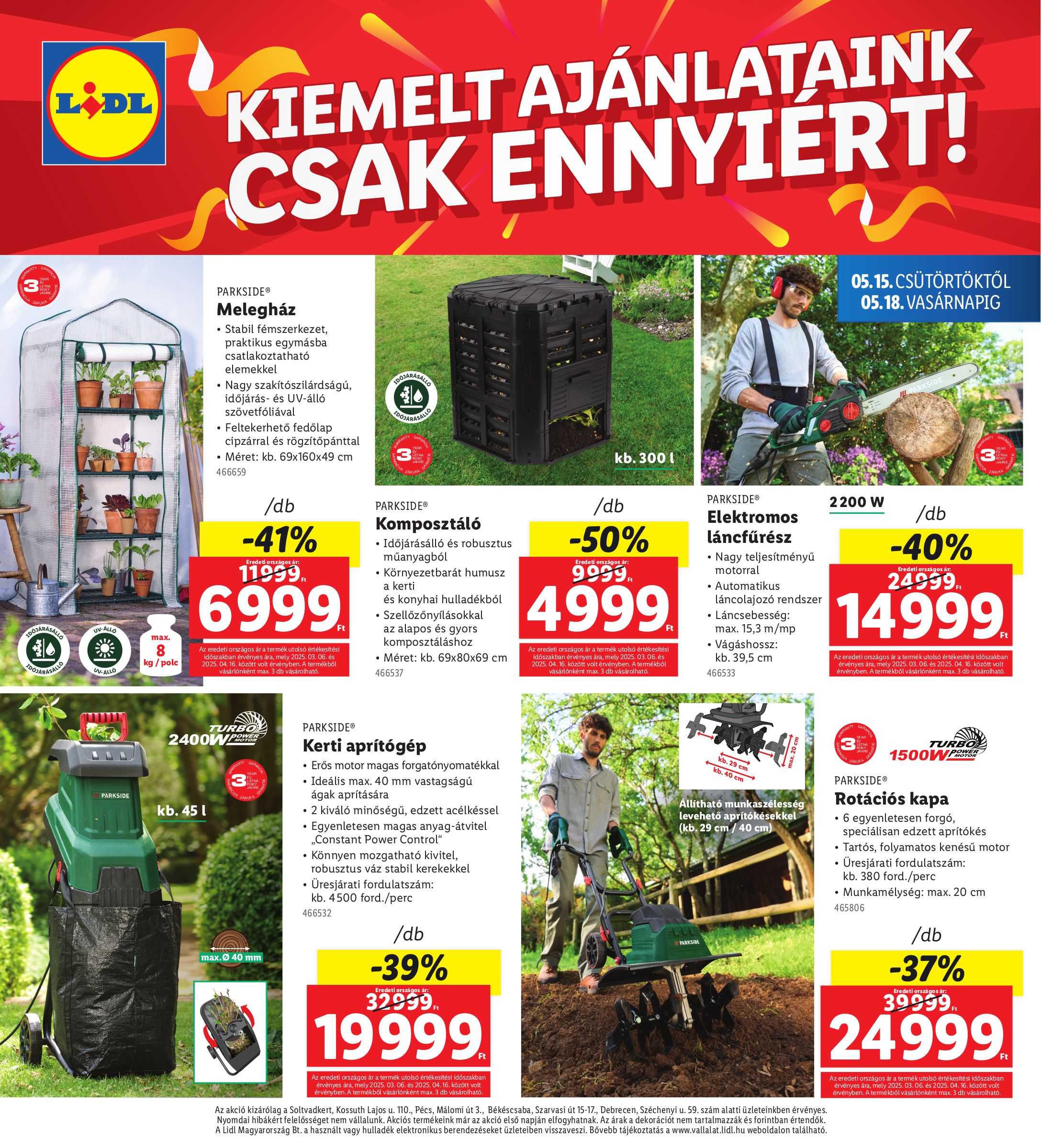 lidl - Lidl - Soltvadkert, Pécs, Békéscsaba, Debrecen akciós újság, érvényes 05.15. - 05.18. - page: 4