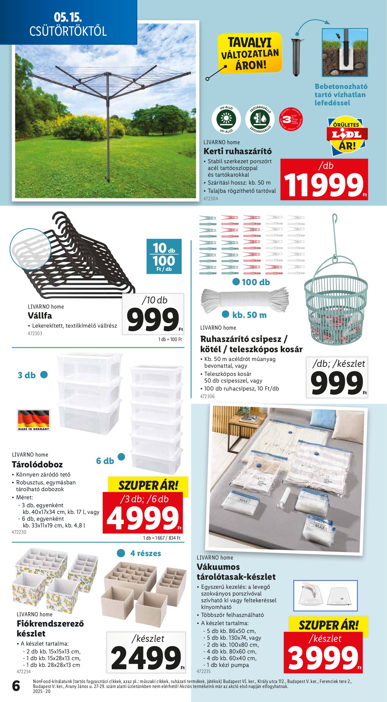 lidl - Lidl - Nonfood akciós újság, érvényes 05.15. - 05.21. - page: 6